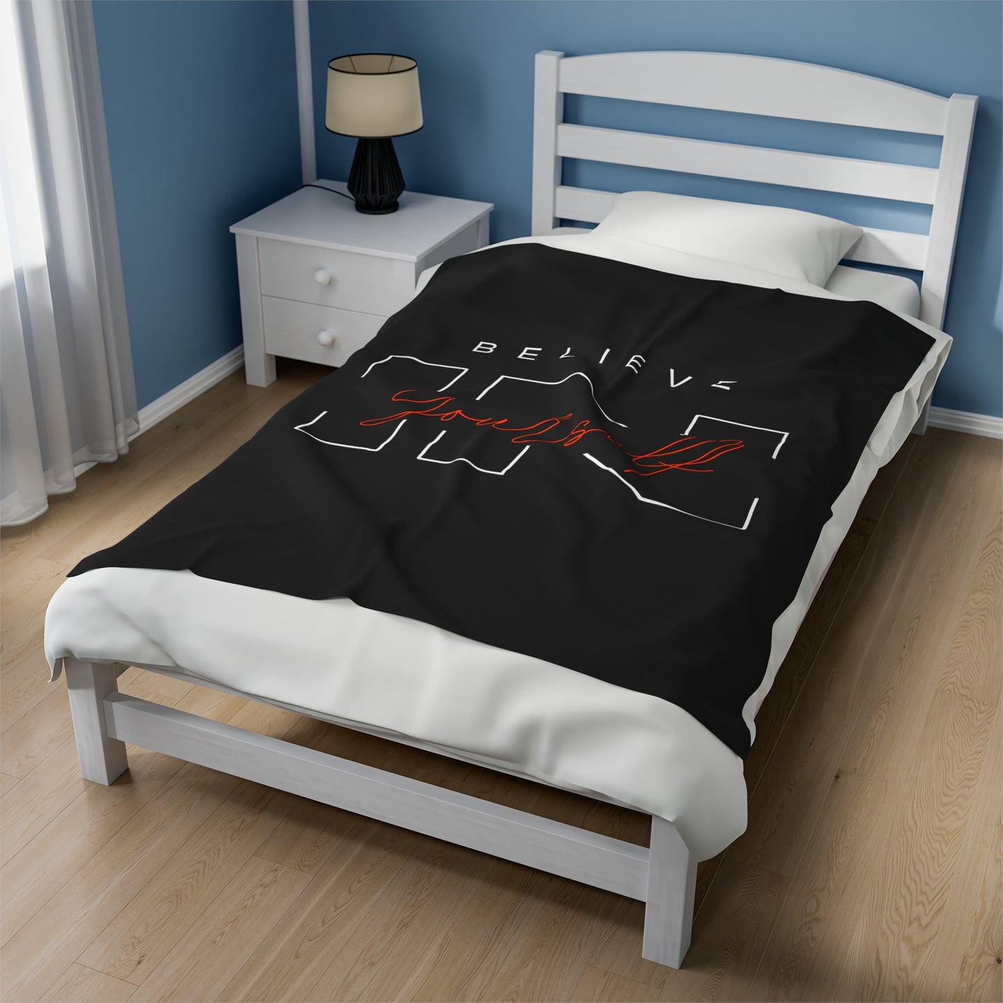 BELIEVE IN YOURSELF Velveteen Plush Blanket