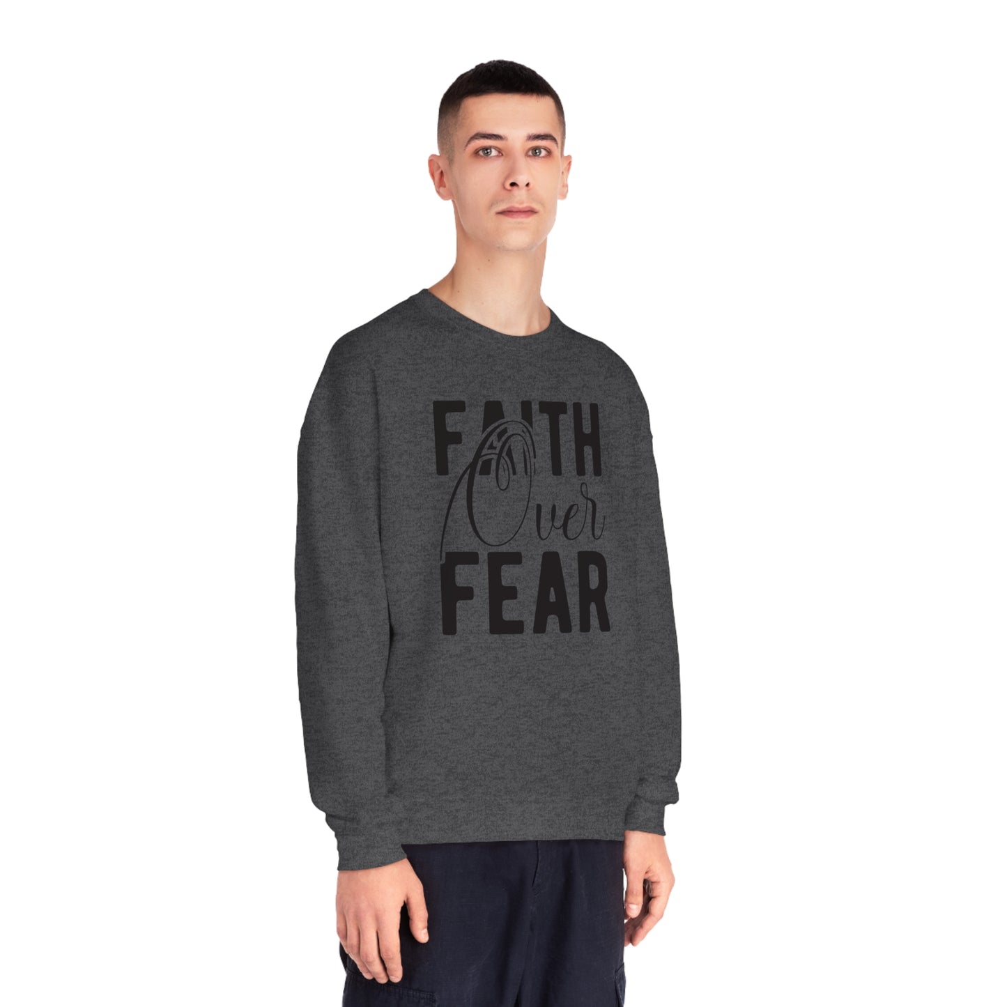 faith over fear NuBlend® Crewneck Sweatshirt