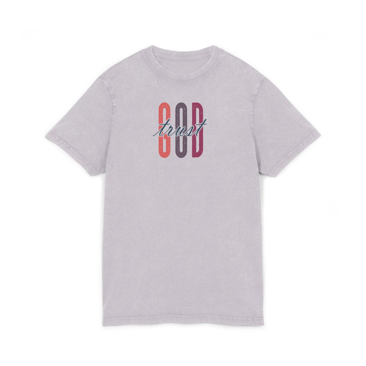 Acid Washed God Tee - Trendy Round Neck Shirt for Casual Style