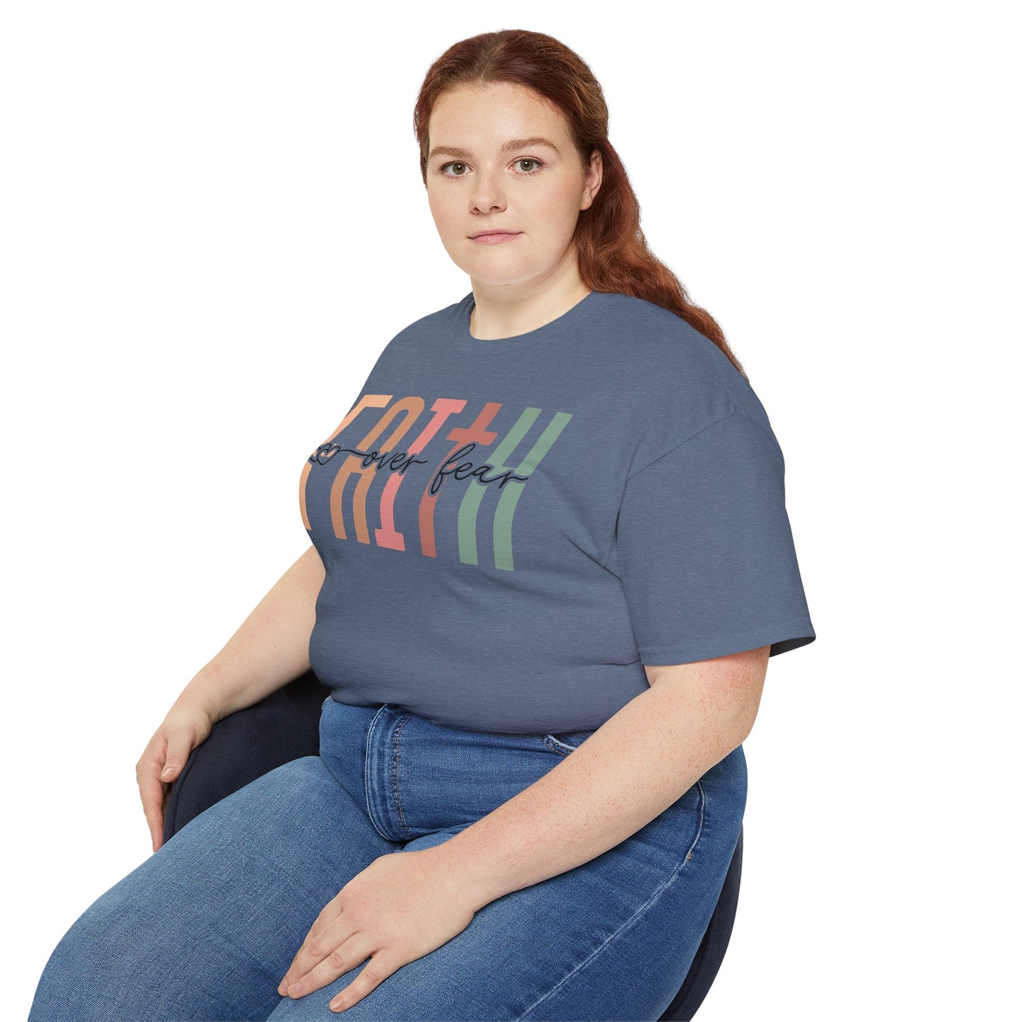 Faith Over Fear Ultra Cotton Tee, Inspirational Shirt, Everyday Wear, Gift for Believers, Faith-Based Apparel