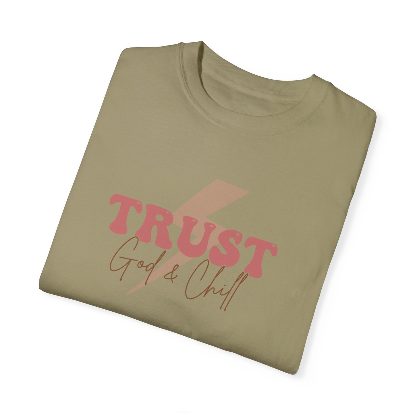Trust God Garment-Dyed T-Shirt - 'Trust God' Graphic Tee