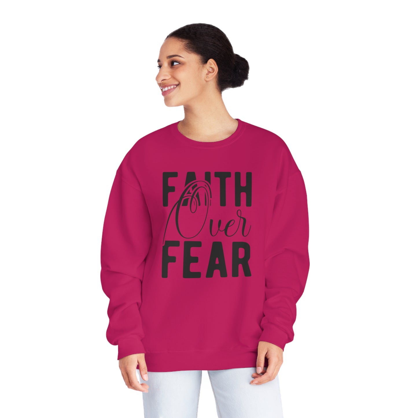 faith over fear NuBlend® Crewneck Sweatshirt