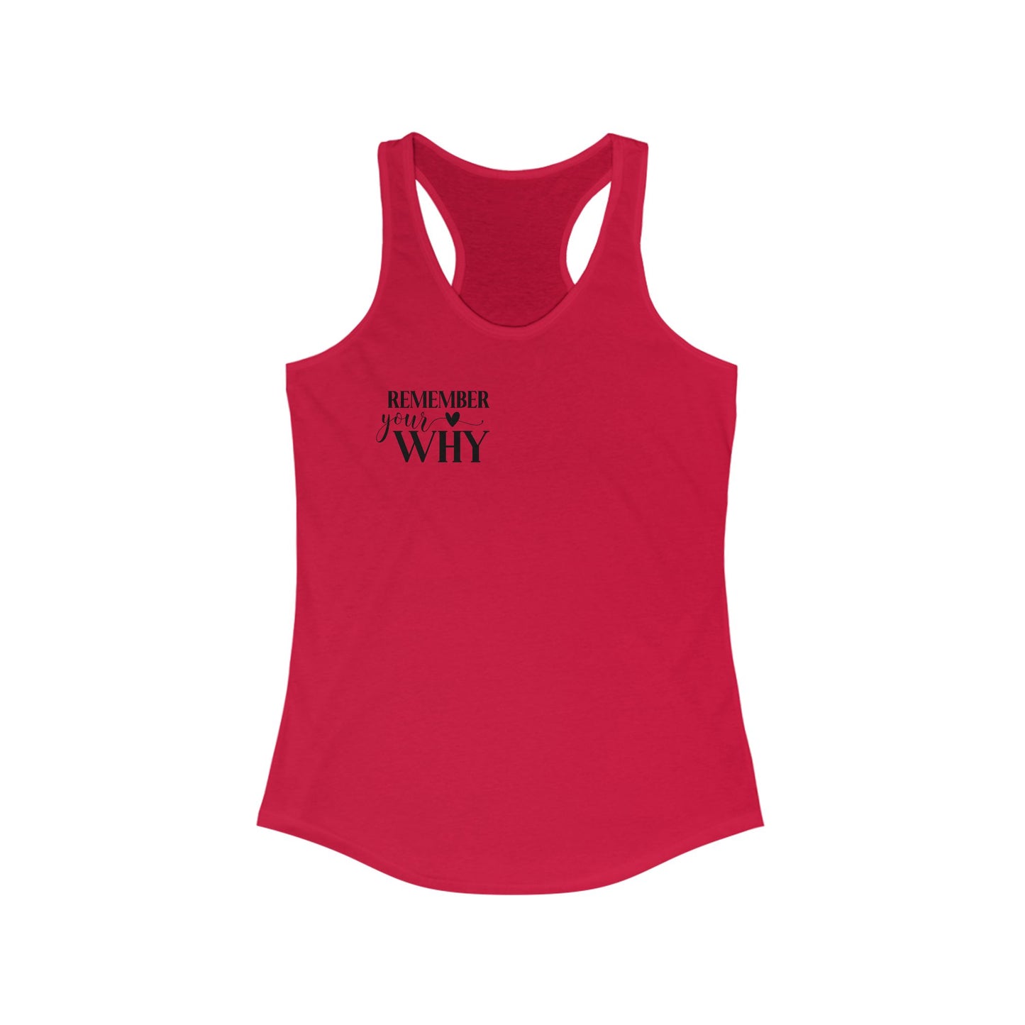 Remember your why Racerback Tank