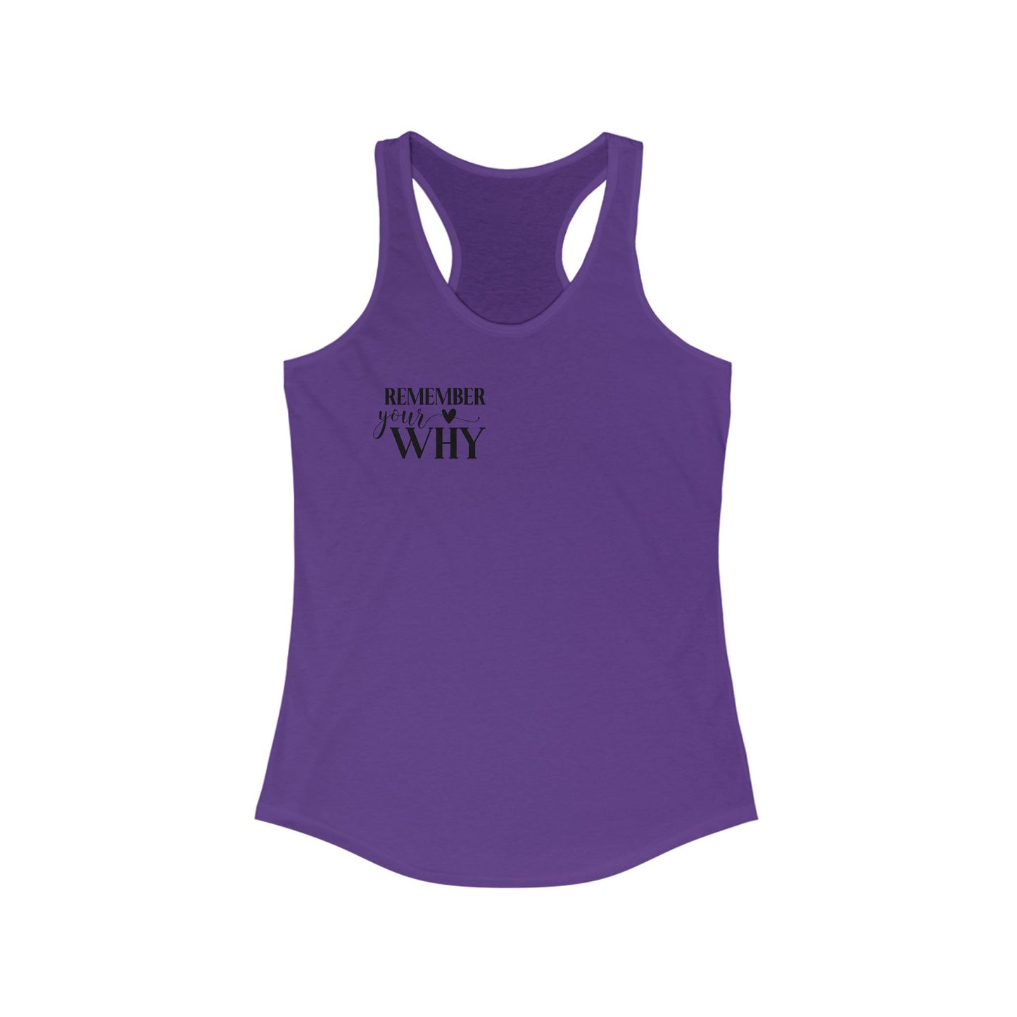 Remember your why Racerback Tank