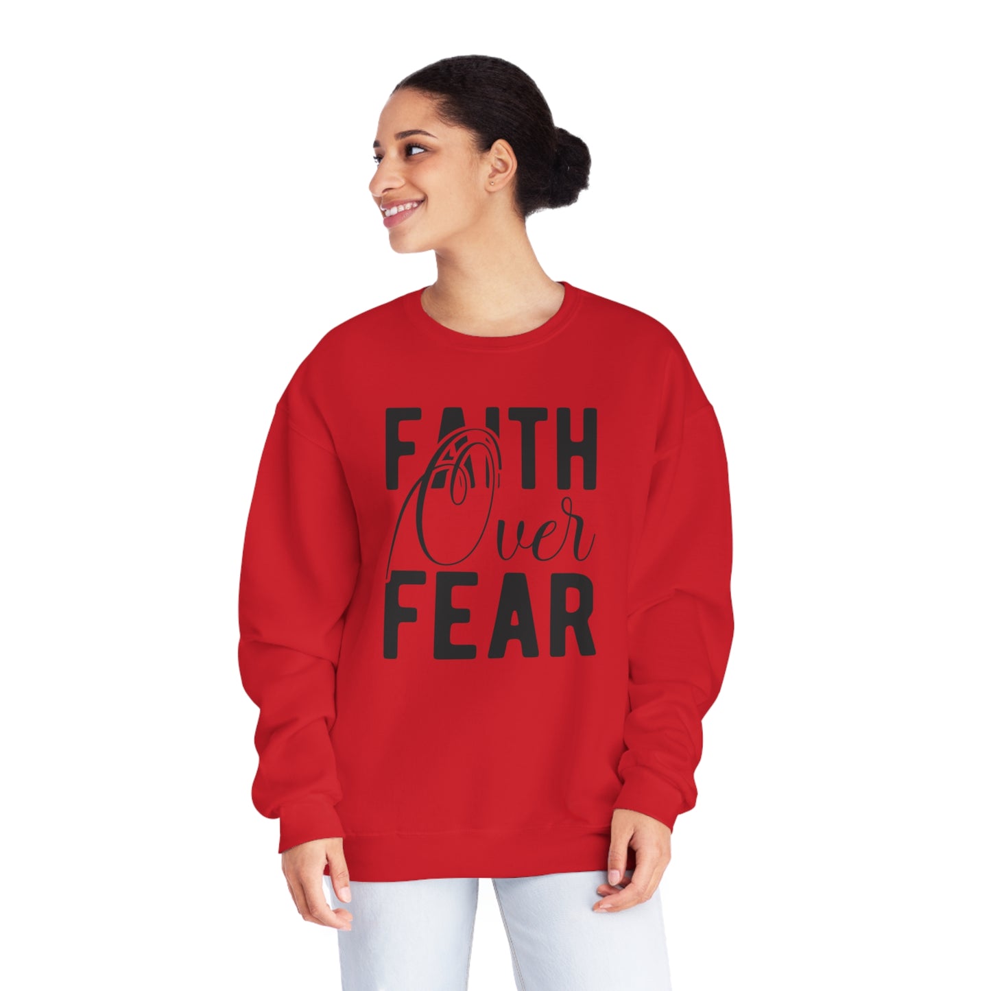 faith over fear NuBlend® Crewneck Sweatshirt