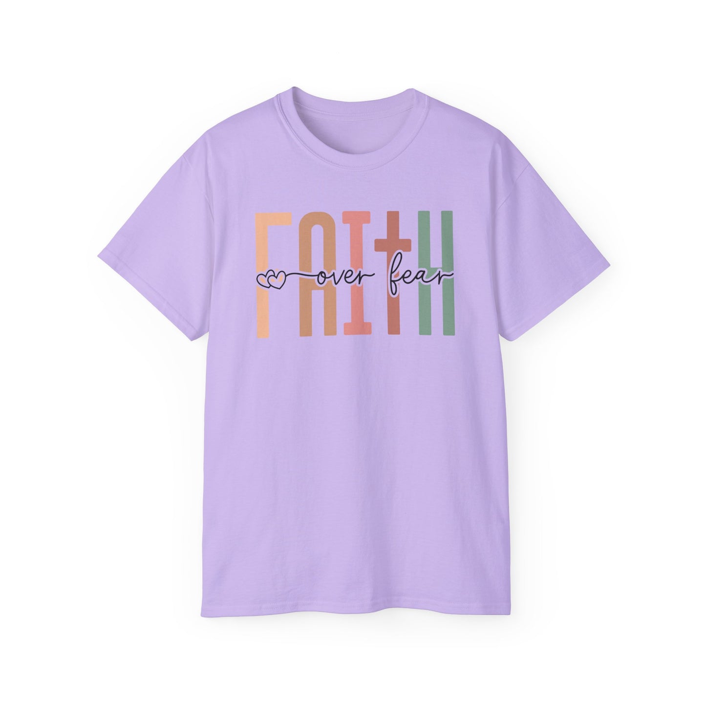 Faith Over Fear Ultra Cotton Tee, Inspirational Shirt, Everyday Wear, Gift for Believers, Faith-Based Apparel