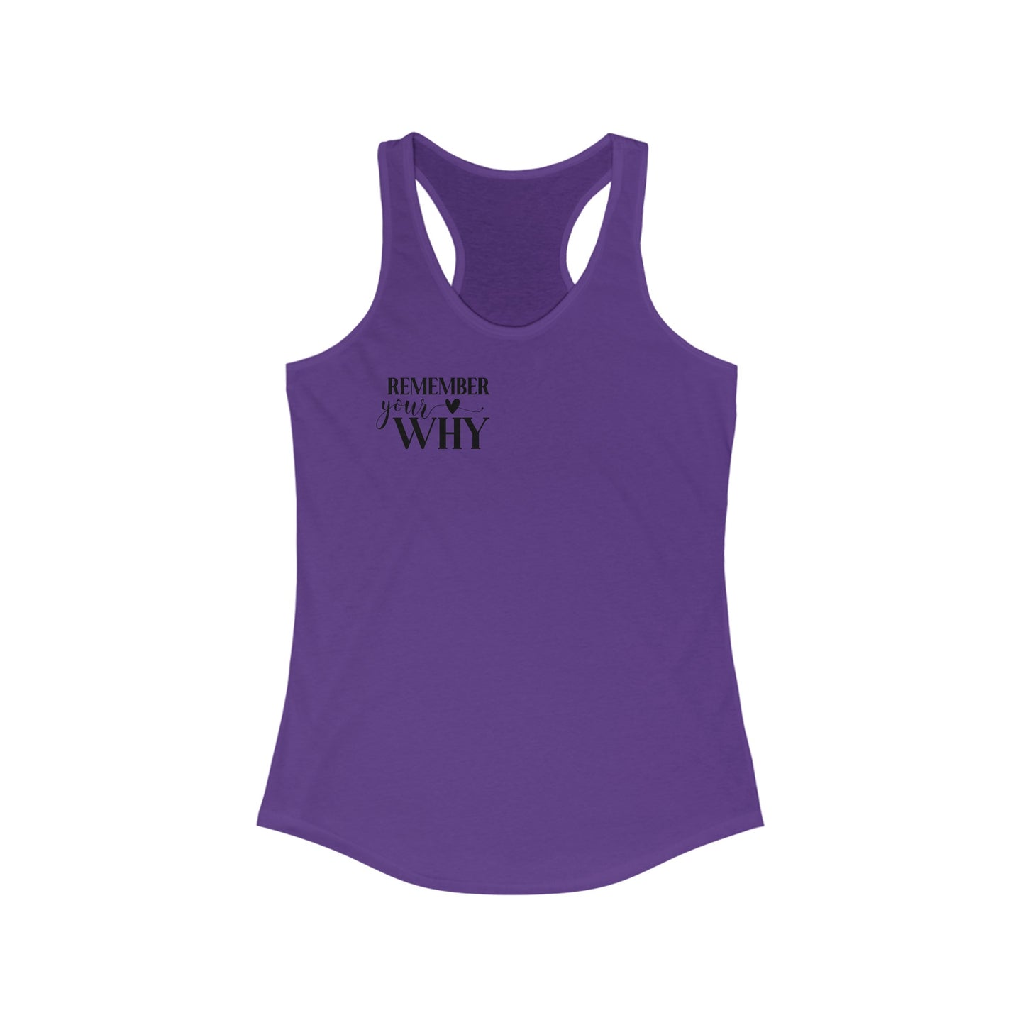 Remember your why Racerback Tank