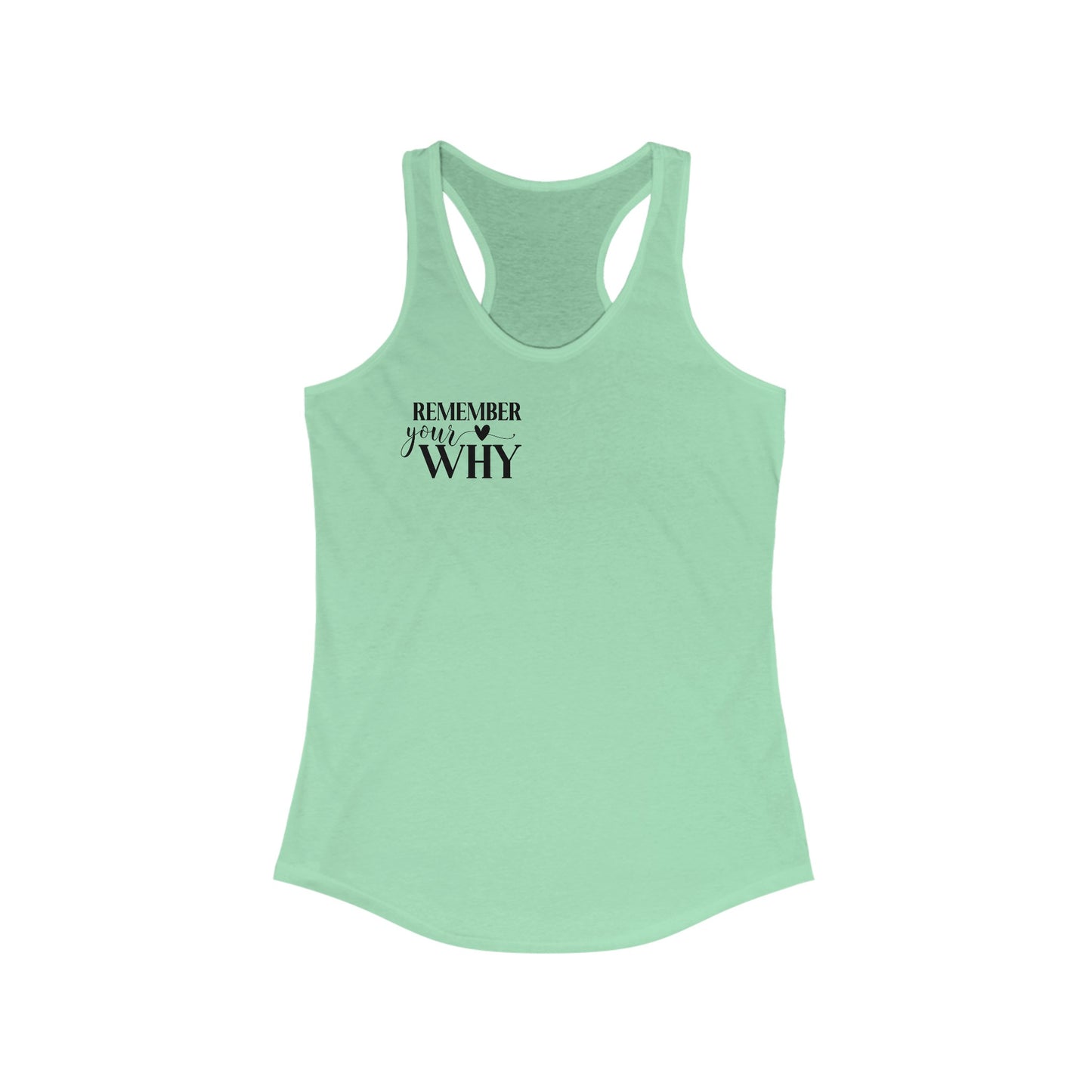 Remember your why Racerback Tank