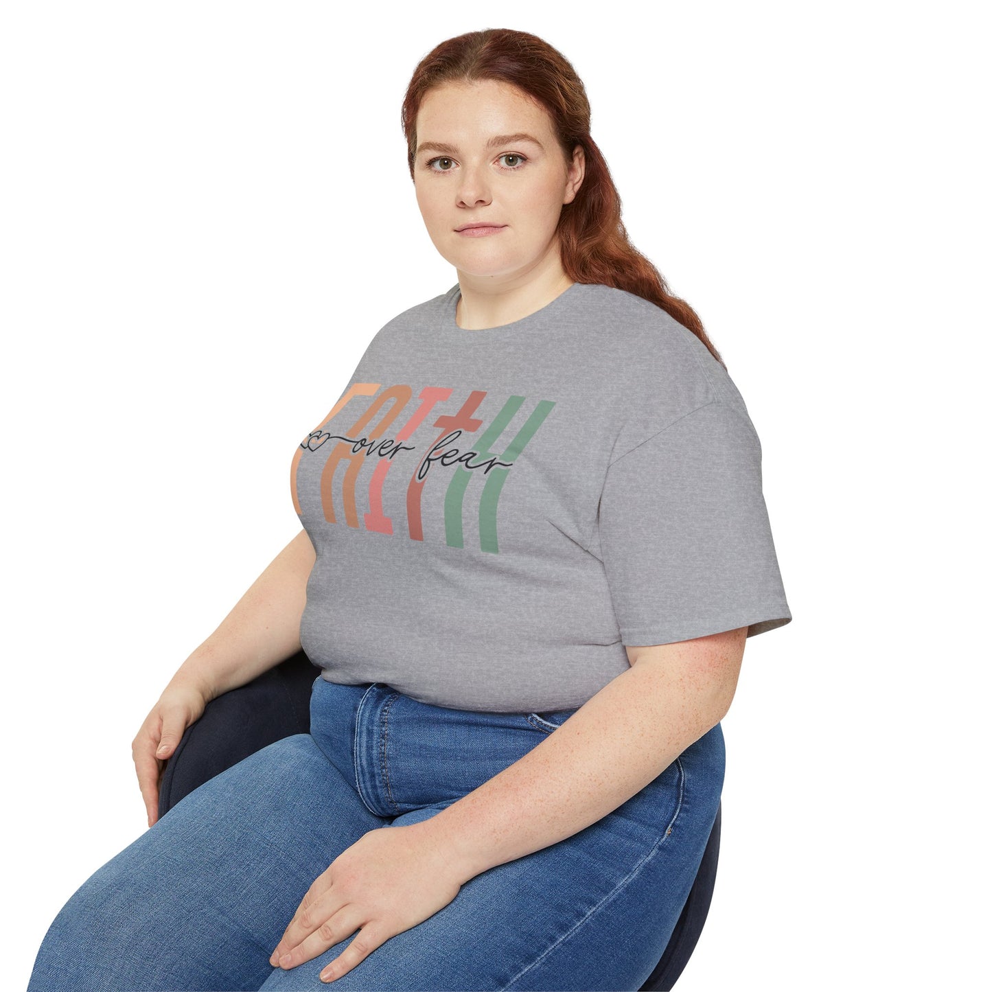 Faith Over Fear Ultra Cotton Tee, Inspirational Shirt, Everyday Wear, Gift for Believers, Faith-Based Apparel