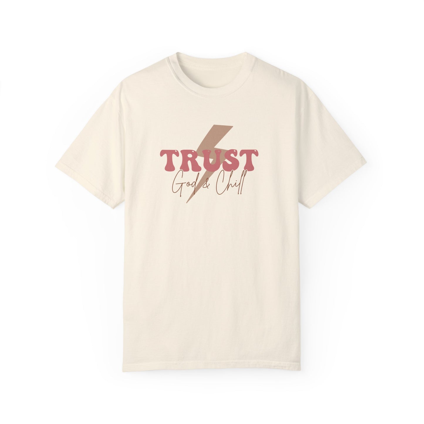 Trust God Garment-Dyed T-Shirt - 'Trust God' Graphic Tee