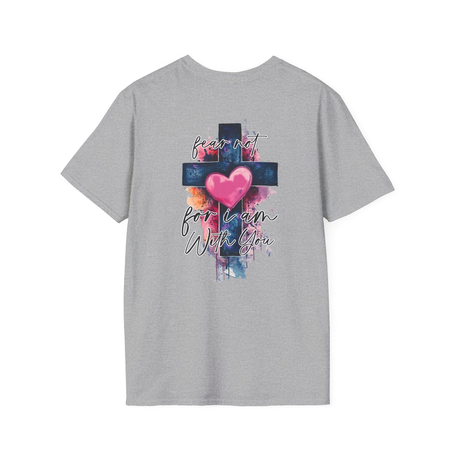 Colorful Heart Cross T-Shirt | Positive Vibes Tee | Faith-Based Apparel | Graphic Tee | Gift for Friends & Family