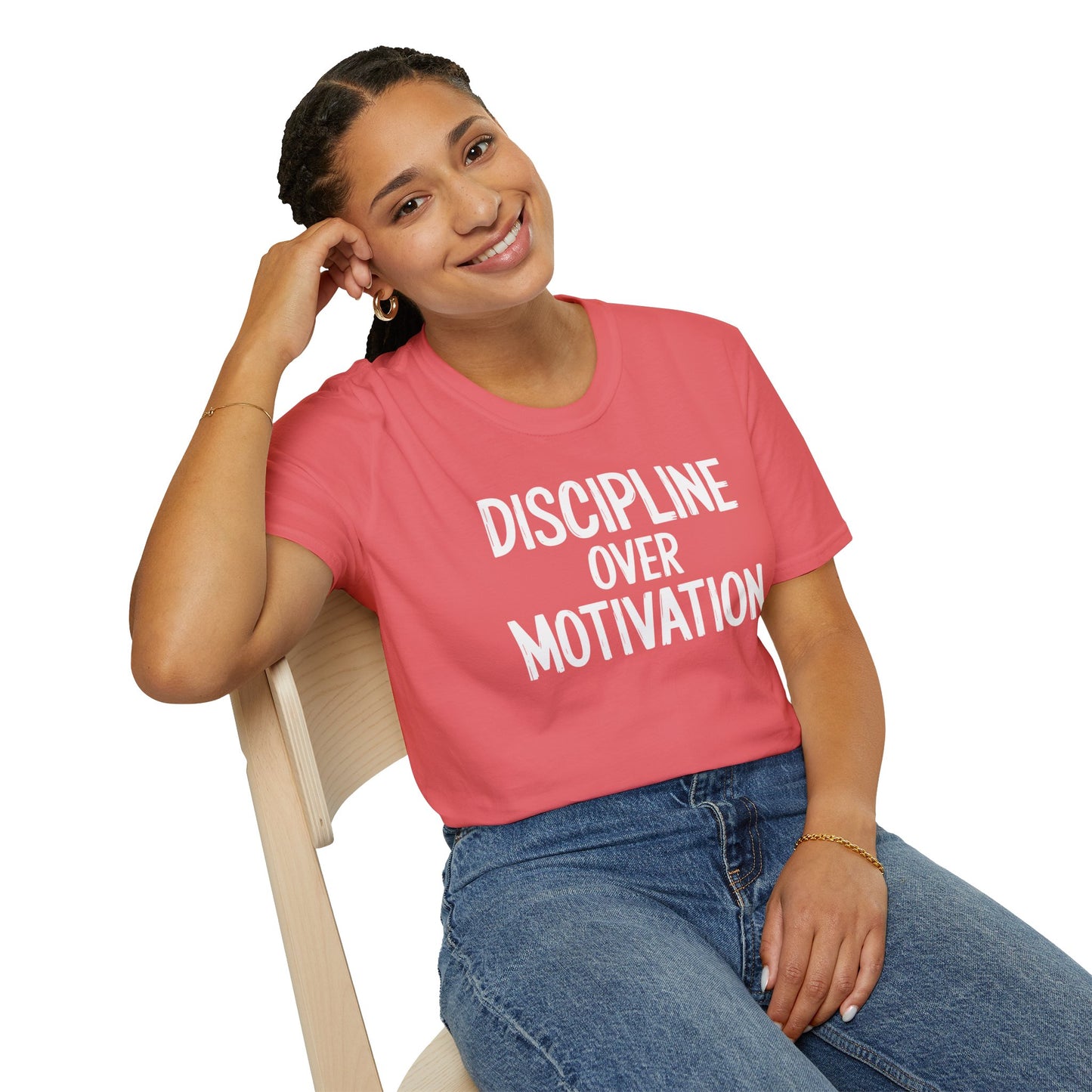 Motivational Unisex T-Shirt - Discipline Over Motivation, Inspirational Tee, Gift for Gym Lovers, Casual Wear, Everyday Fashion