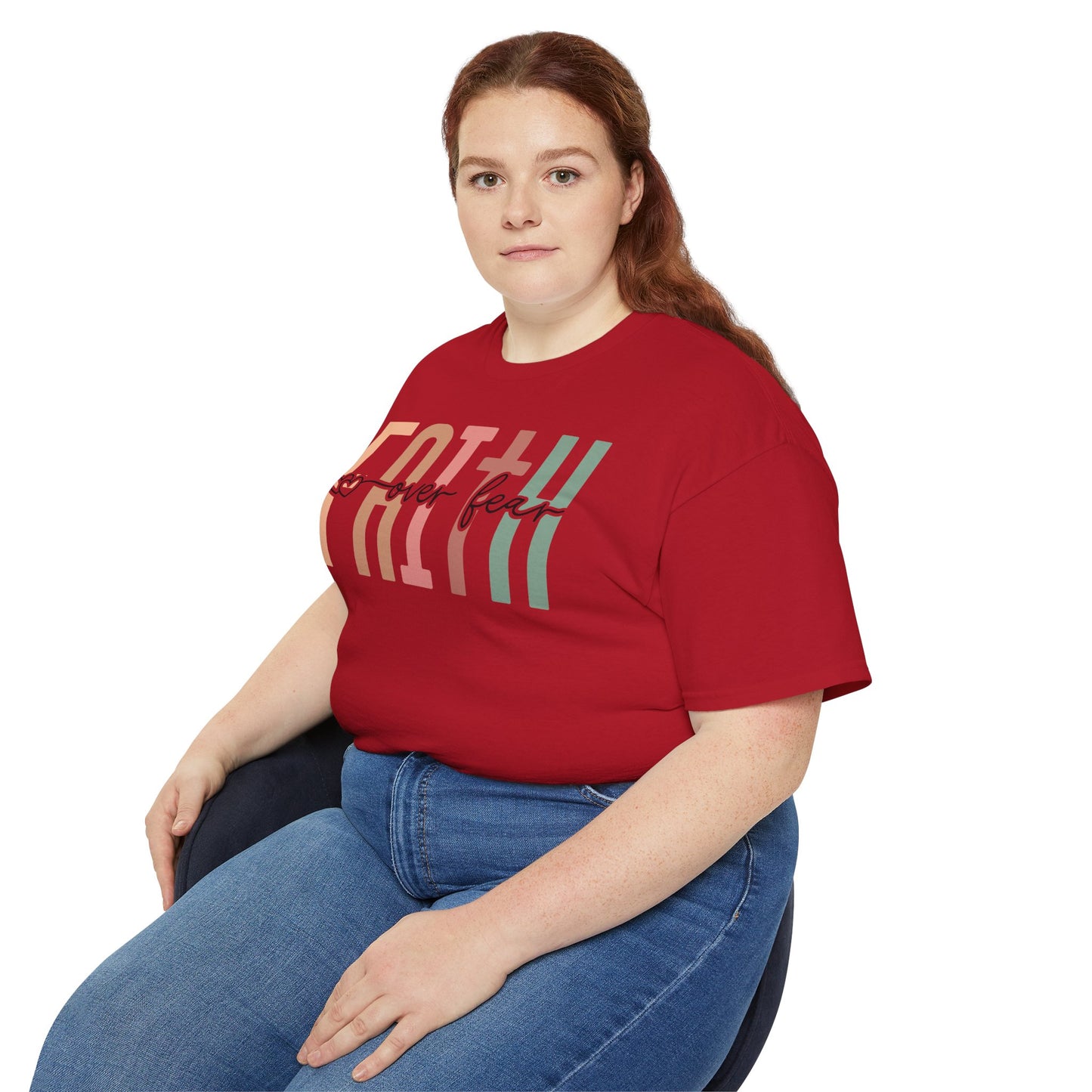 Faith Over Fear Ultra Cotton Tee, Inspirational Shirt, Everyday Wear, Gift for Believers, Faith-Based Apparel