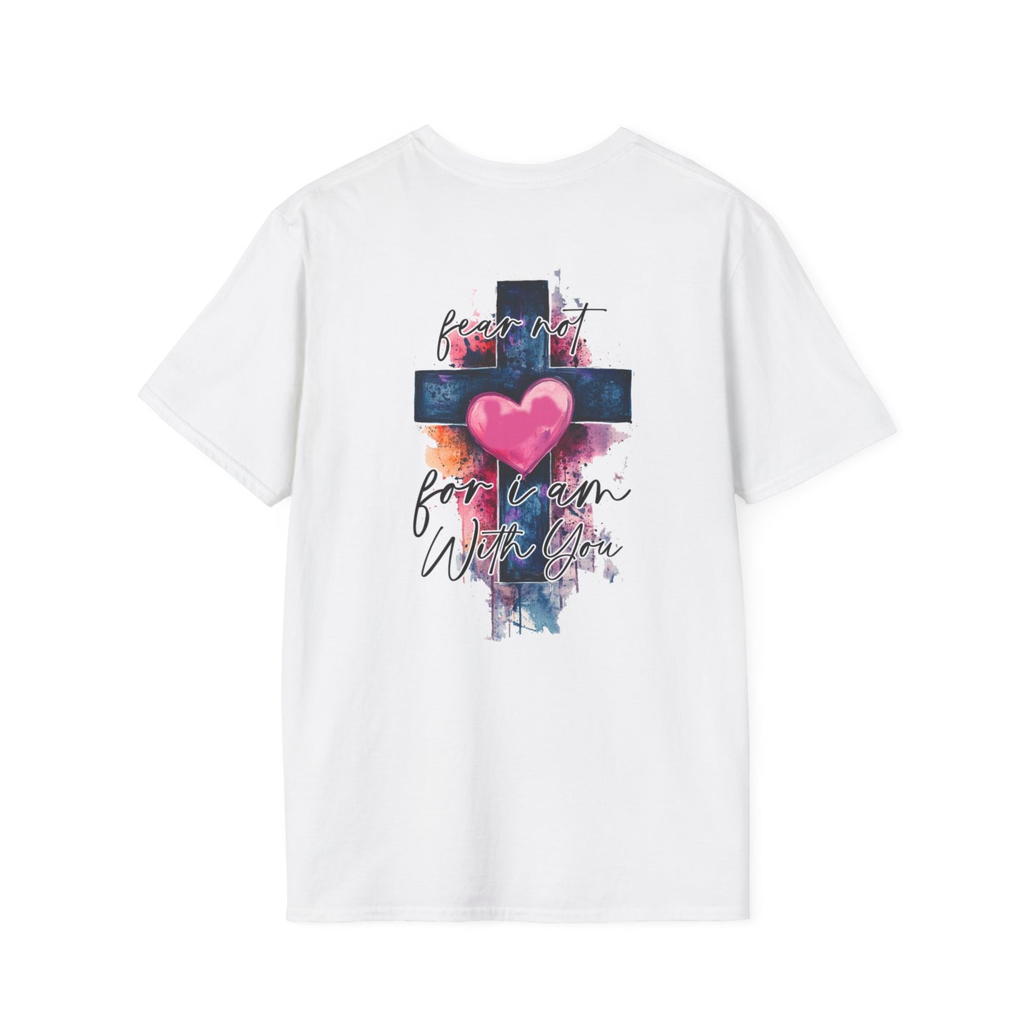 Colorful Heart Cross T-Shirt | Positive Vibes Tee | Faith-Based Apparel | Graphic Tee | Gift for Friends & Family