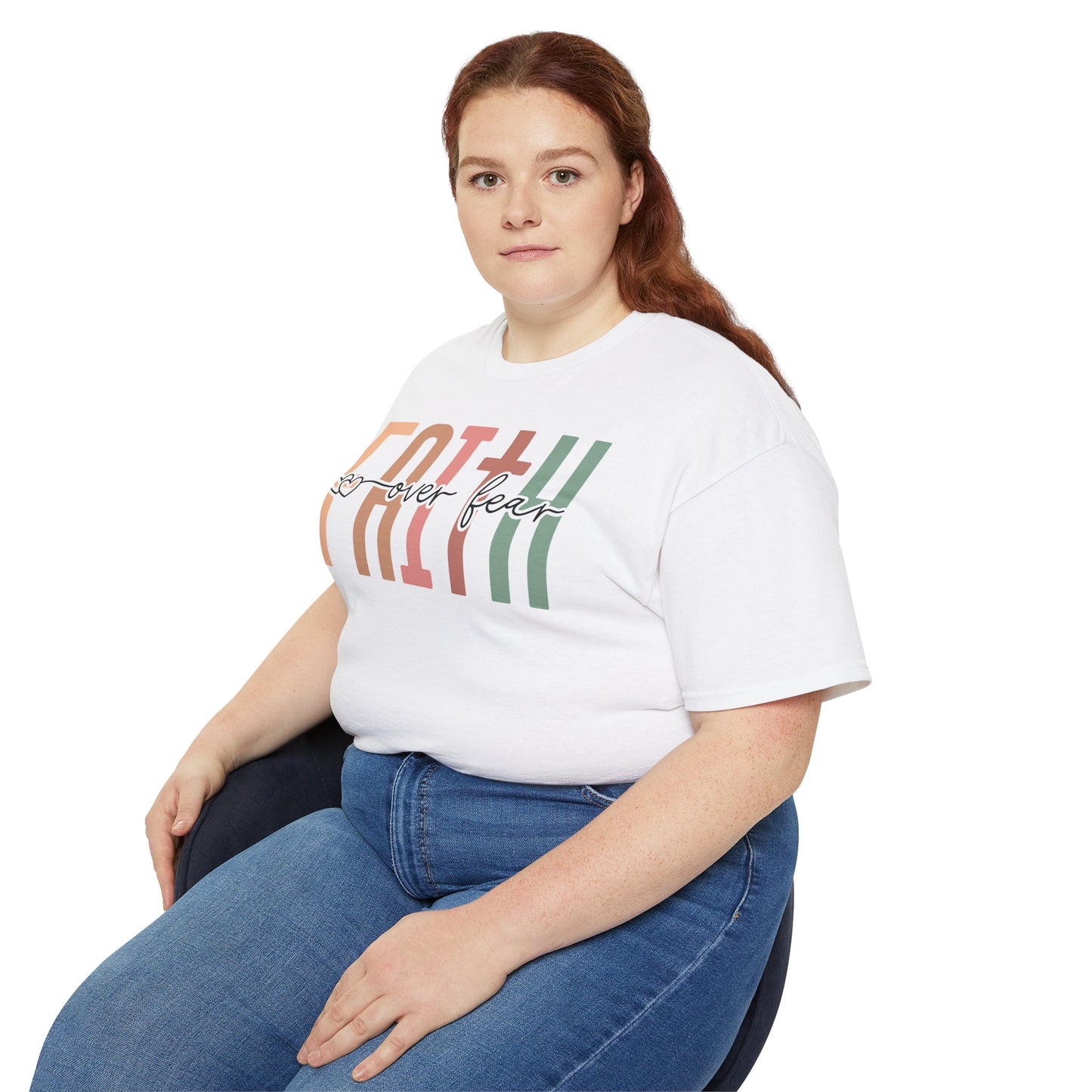 Faith Over Fear Ultra Cotton Tee, Inspirational Shirt, Everyday Wear, Gift for Believers, Faith-Based Apparel