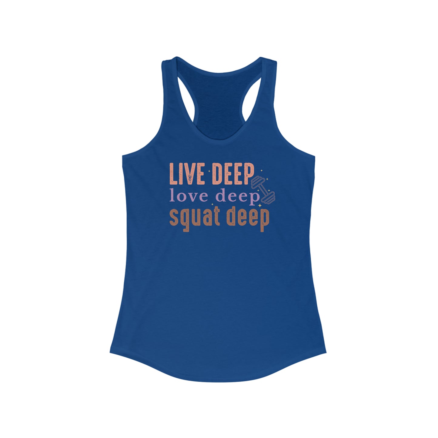 Women's squat deep Racerback Tank