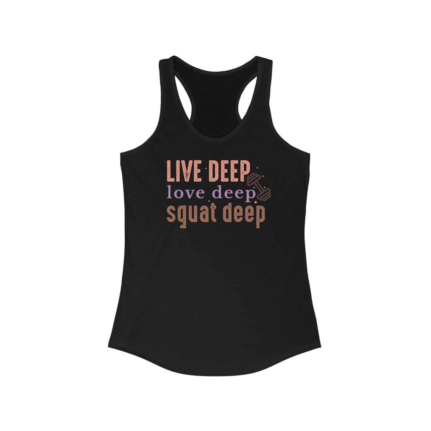 Women's squat deep Racerback Tank