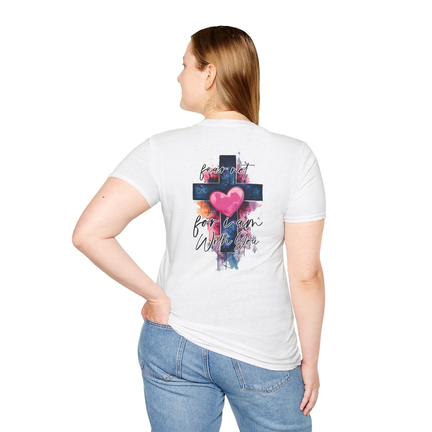 Colorful Heart Cross T-Shirt | Positive Vibes Tee | Faith-Based Apparel | Graphic Tee | Gift for Friends & Family