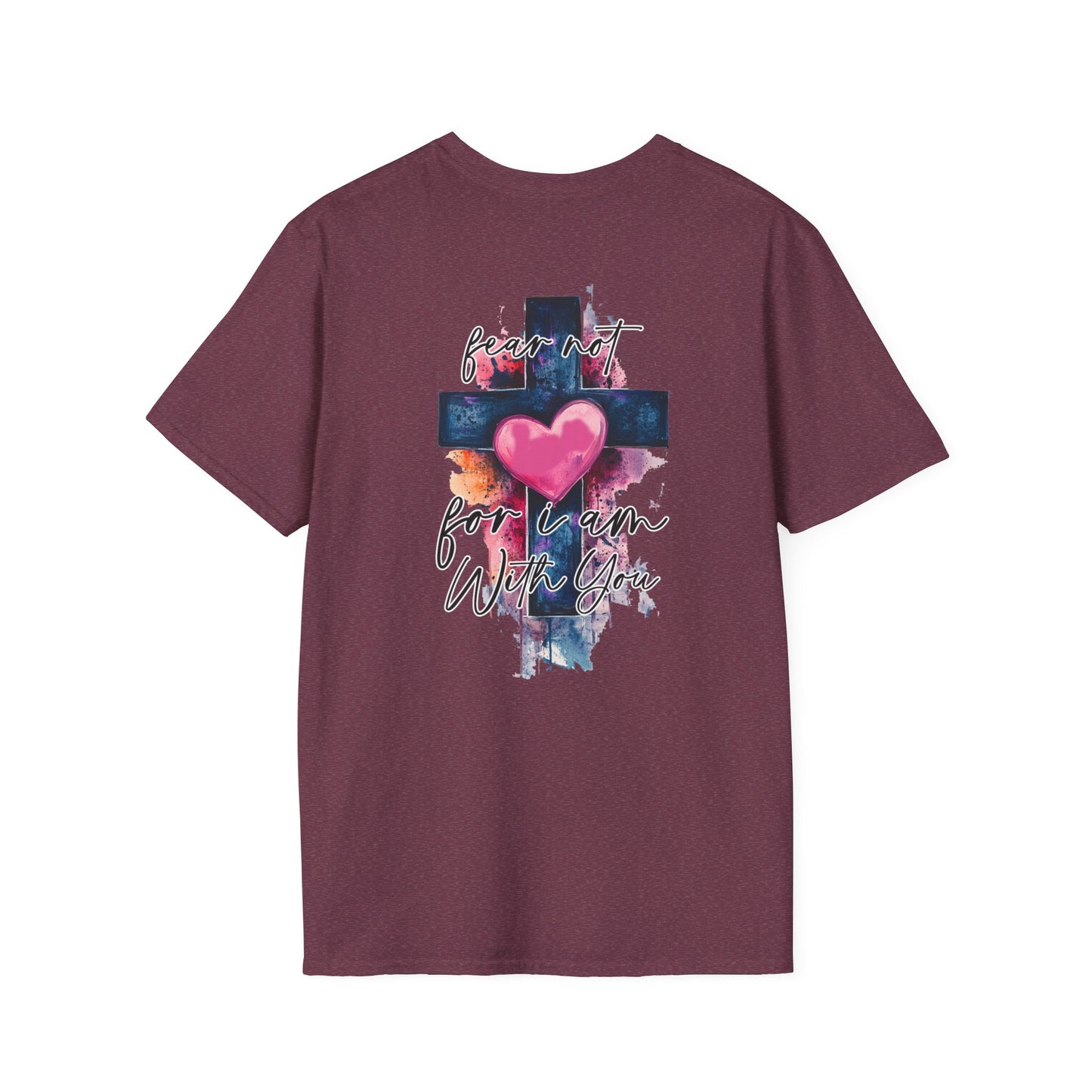 Colorful Heart Cross T-Shirt | Positive Vibes Tee | Faith-Based Apparel | Graphic Tee | Gift for Friends & Family