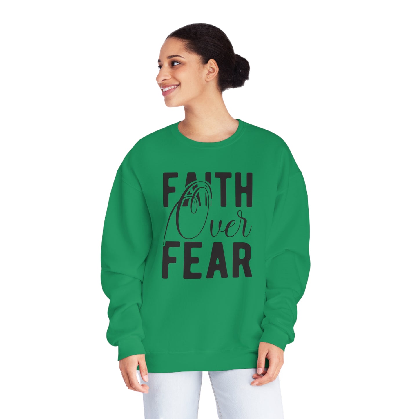 faith over fear NuBlend® Crewneck Sweatshirt