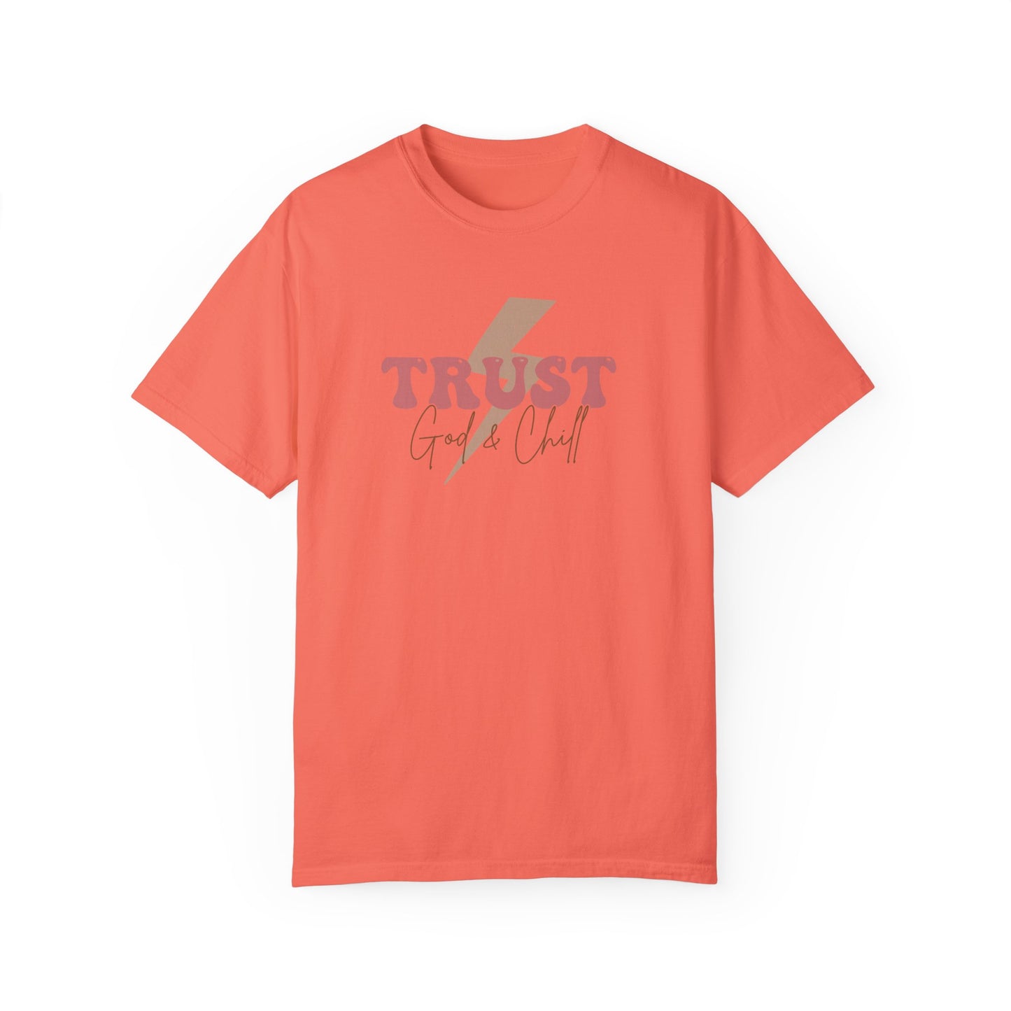 Trust God Garment-Dyed T-Shirt - 'Trust God' Graphic Tee