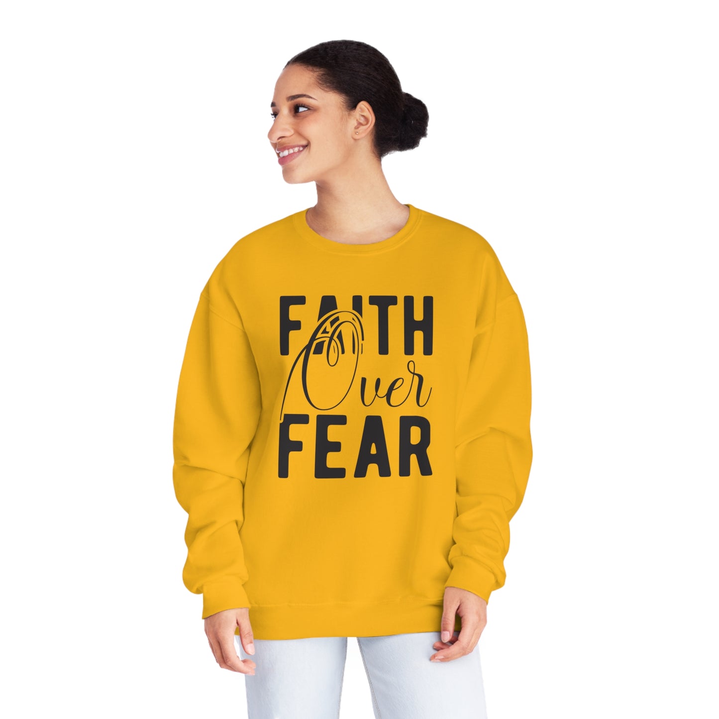 faith over fear NuBlend® Crewneck Sweatshirt