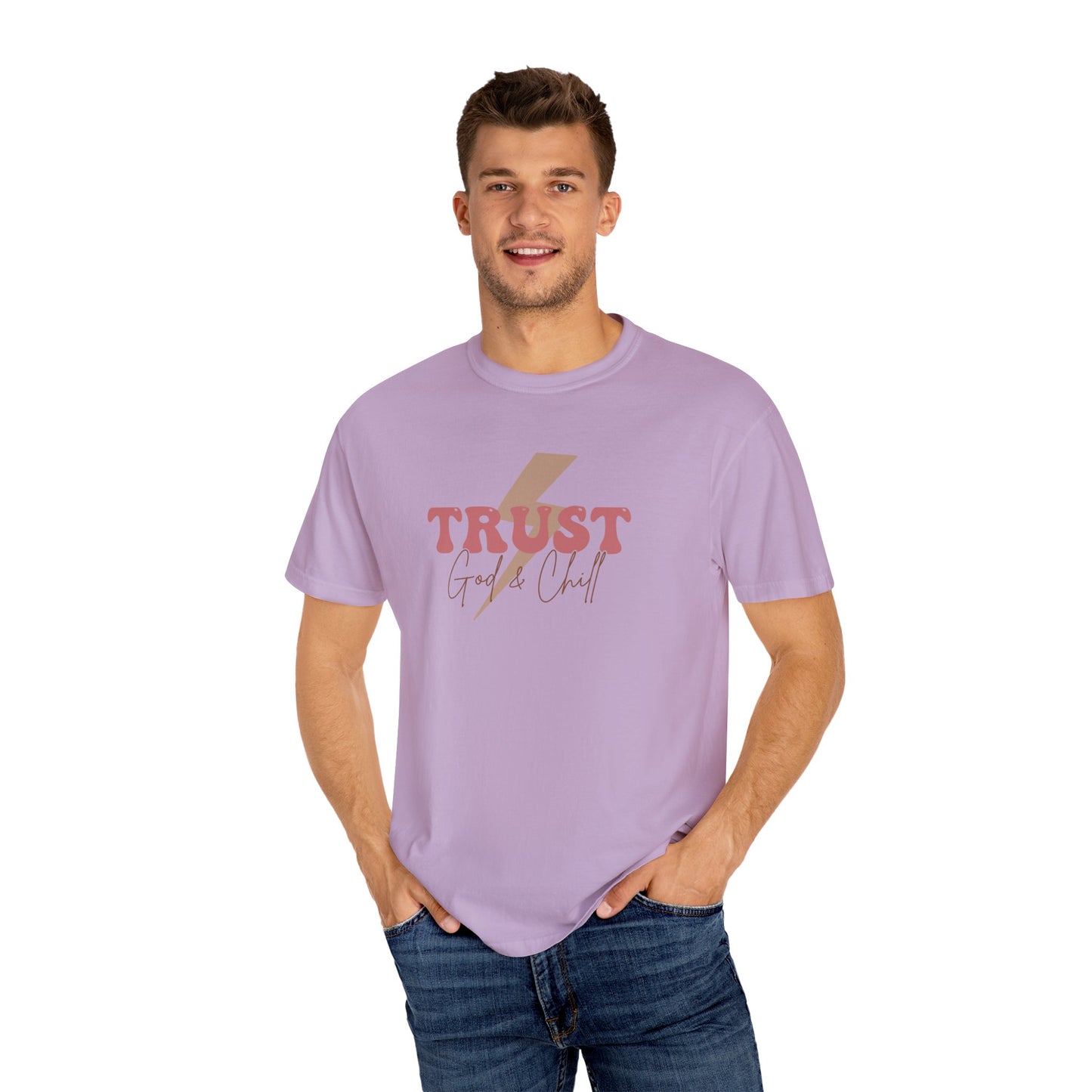 Trust God Garment-Dyed T-Shirt - 'Trust God' Graphic Tee