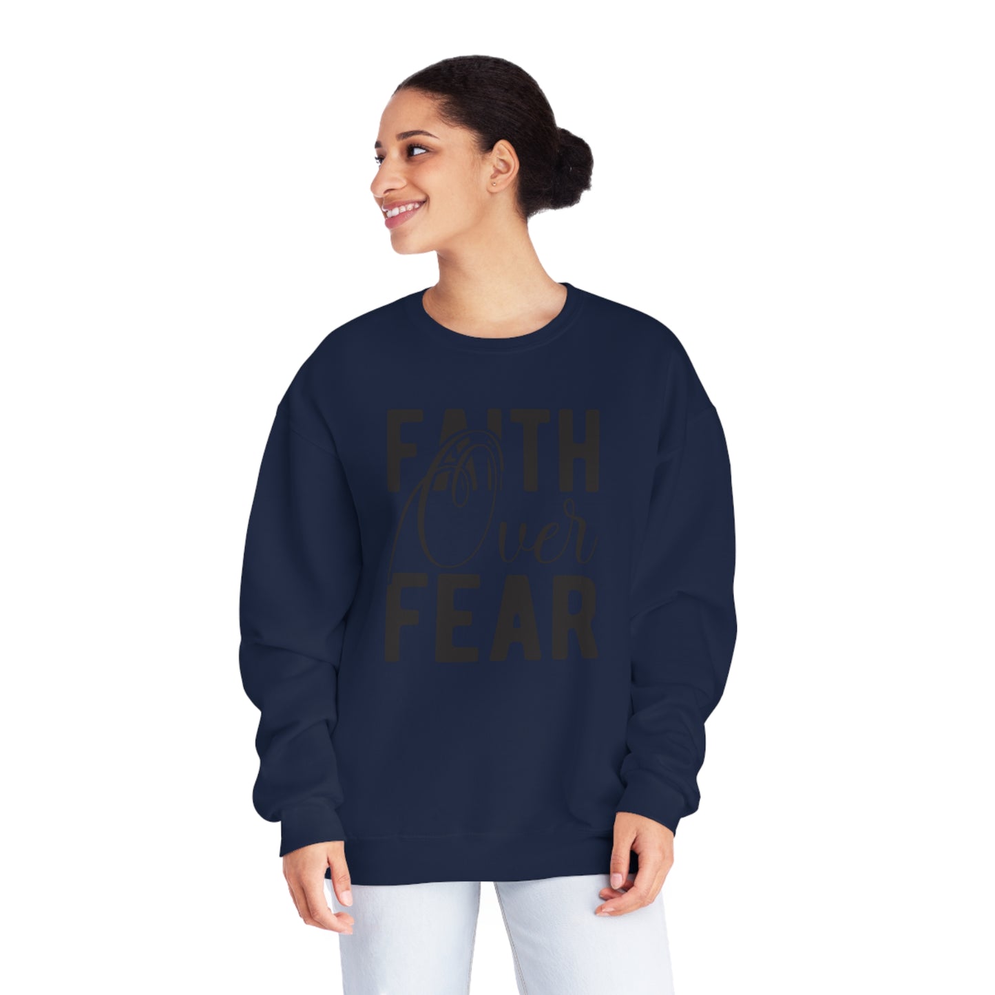 faith over fear NuBlend® Crewneck Sweatshirt