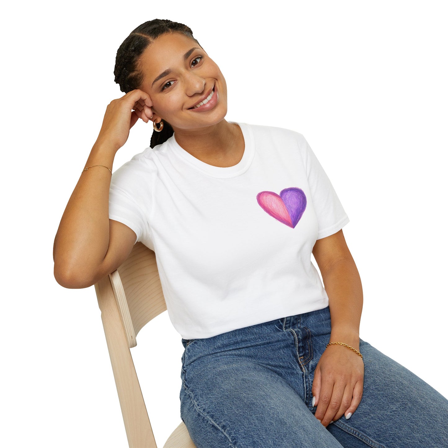 Colorful Heart Cross T-Shirt | Positive Vibes Tee | Faith-Based Apparel | Graphic Tee | Gift for Friends & Family