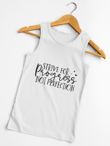 progress not perfection Ideal Racerback Tank