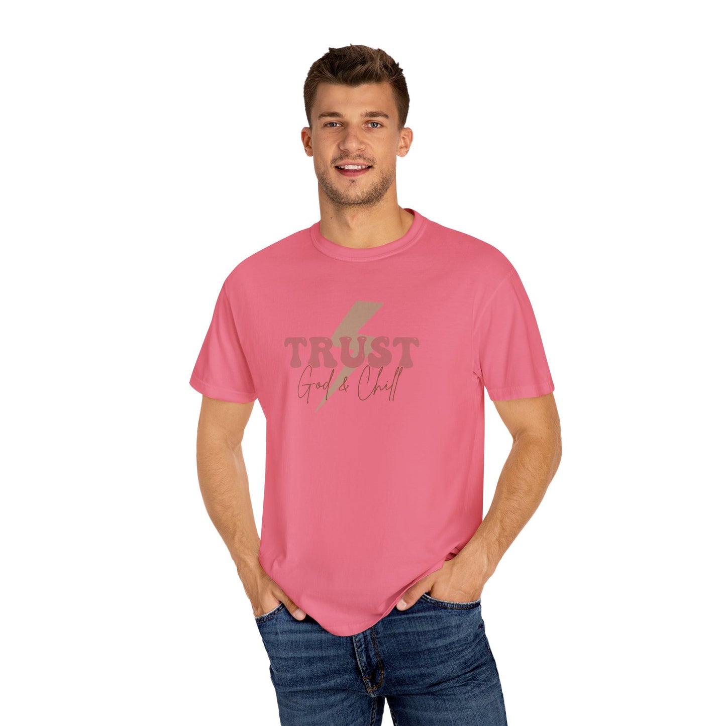 Trust God Garment-Dyed T-Shirt - 'Trust God' Graphic Tee