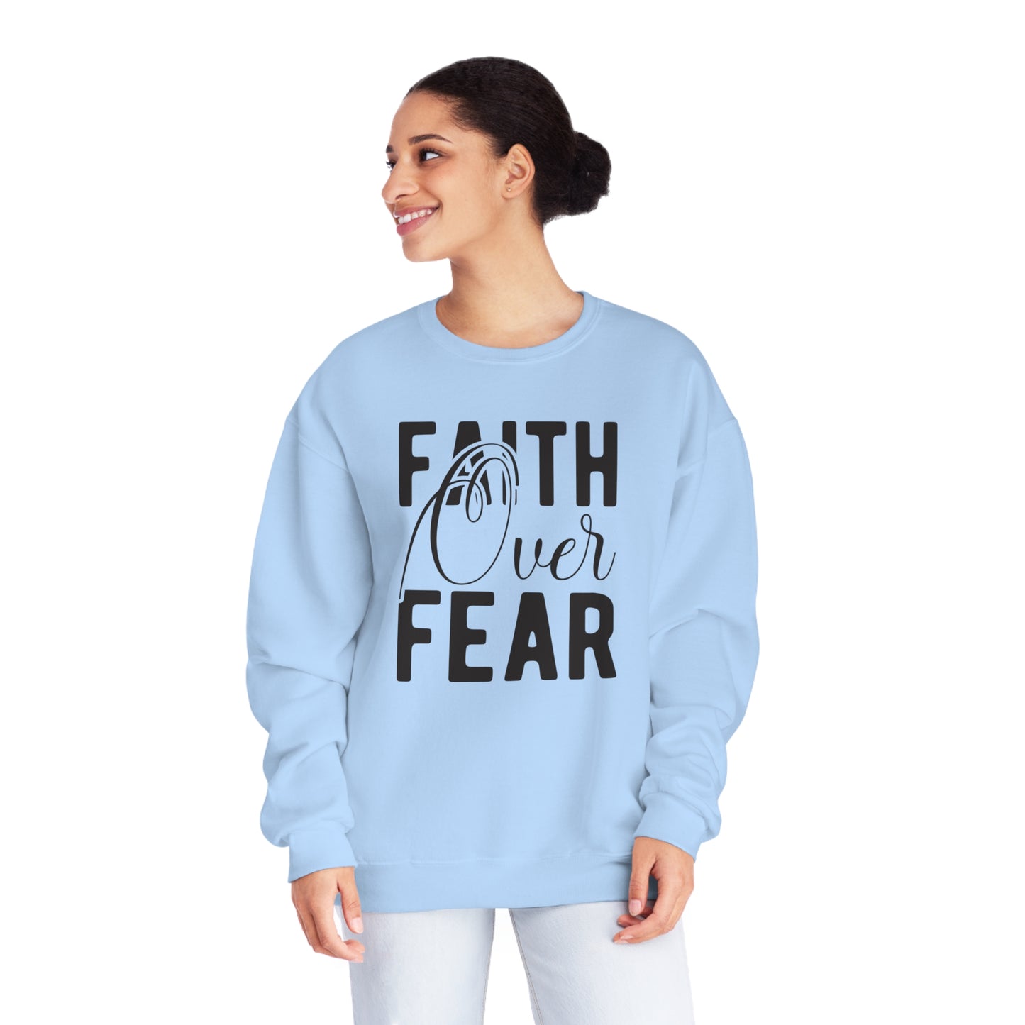 faith over fear NuBlend® Crewneck Sweatshirt