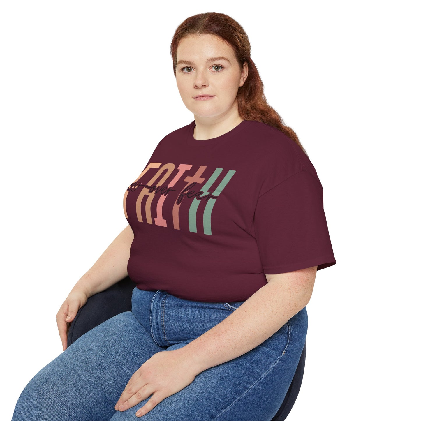Faith Over Fear Ultra Cotton Tee, Inspirational Shirt, Everyday Wear, Gift for Believers, Faith-Based Apparel