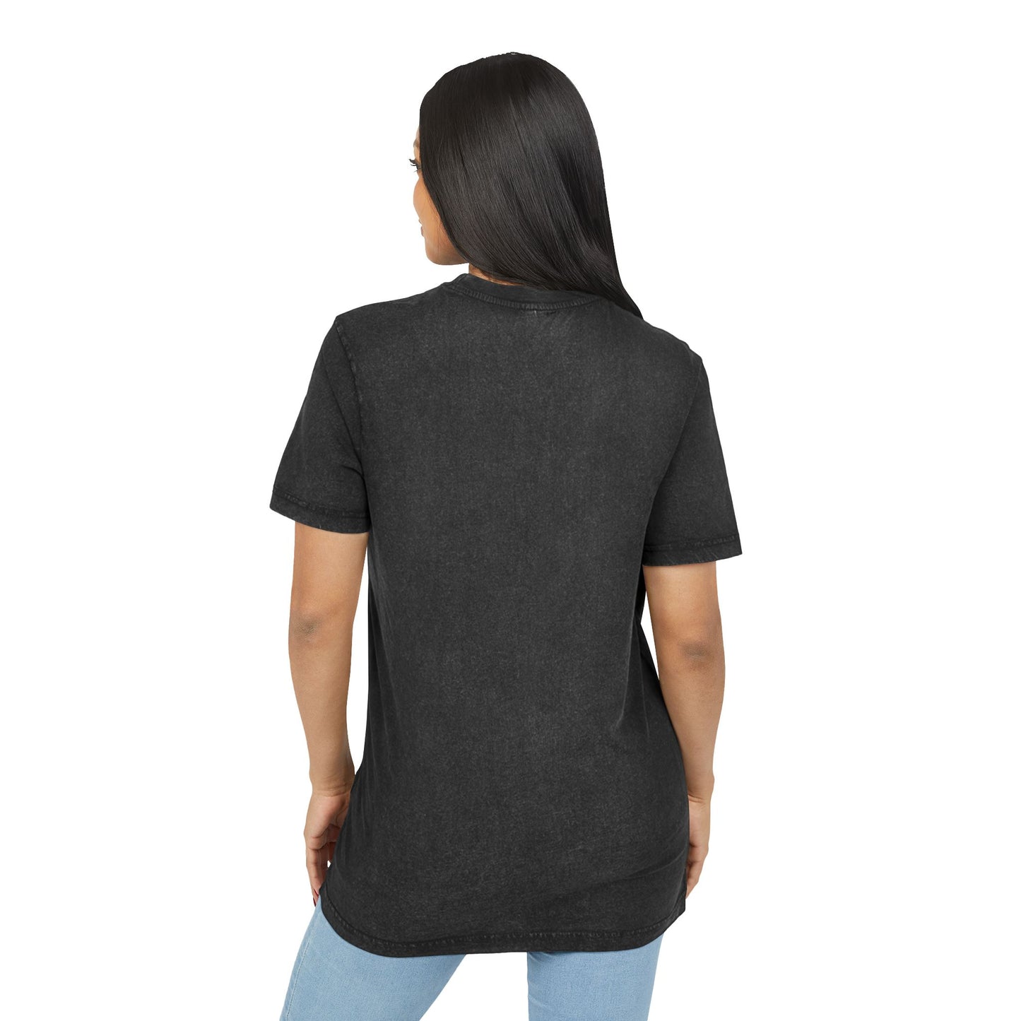 Acid Washed God Tee - Trendy Round Neck Shirt for Casual Style