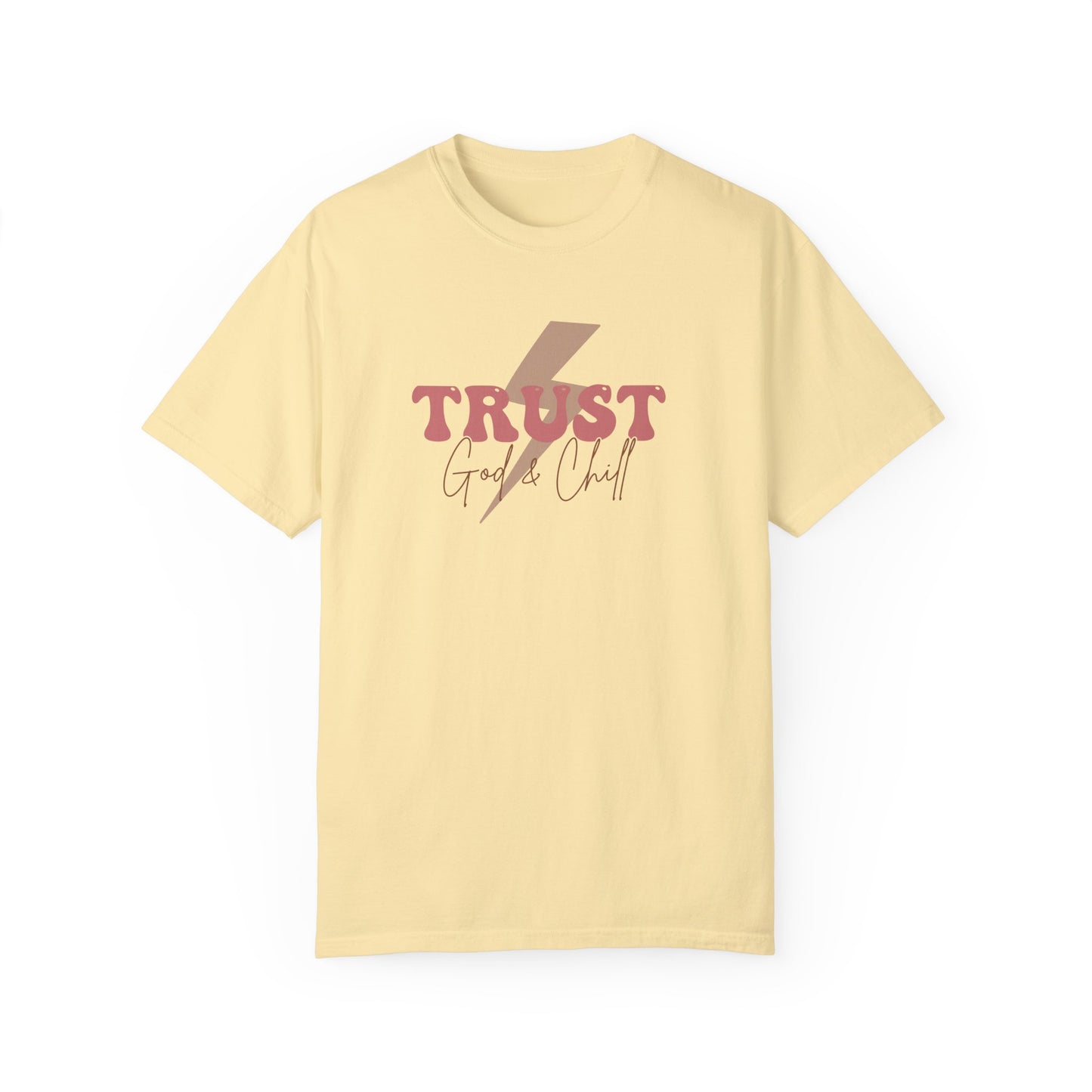 Trust God Garment-Dyed T-Shirt - 'Trust God' Graphic Tee