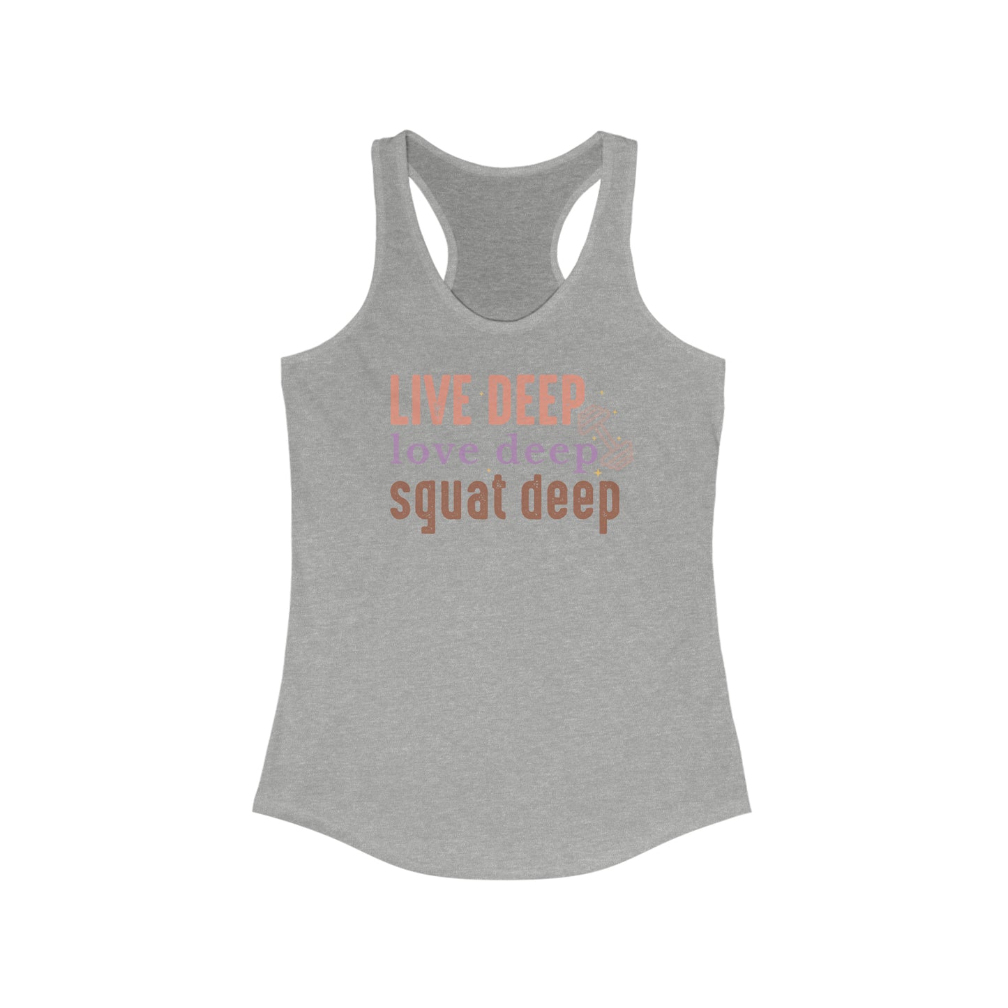 Women's squat deep Racerback Tank