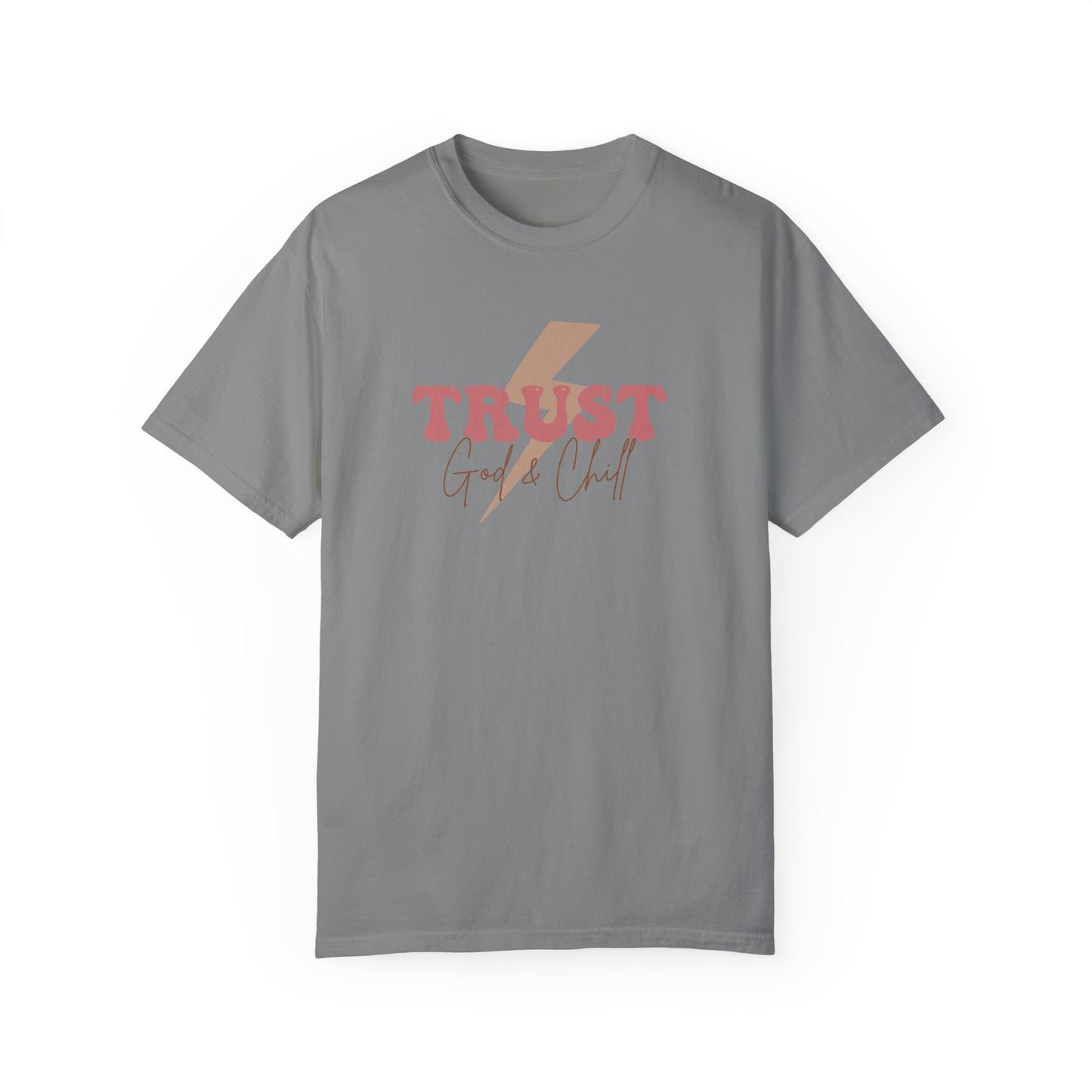 Trust God Garment-Dyed T-Shirt - 'Trust God' Graphic Tee
