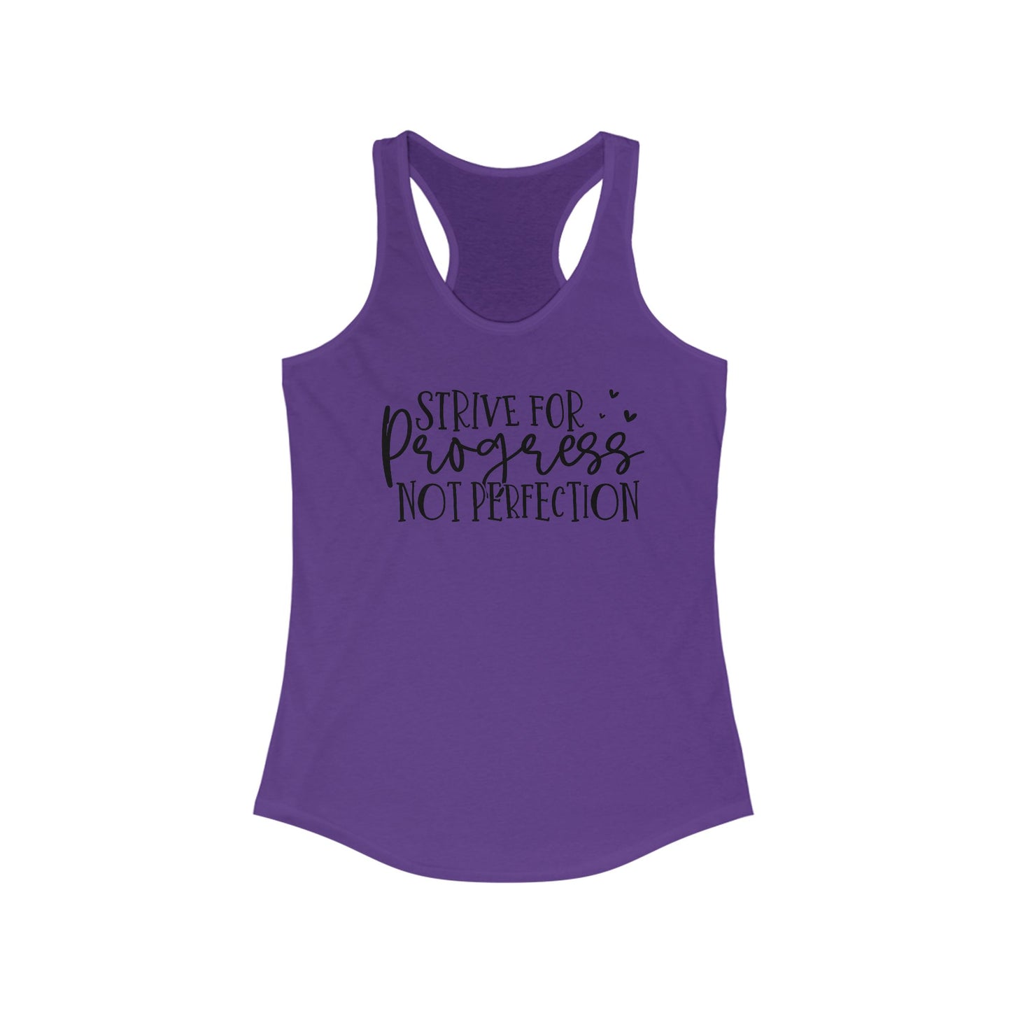 progress not perfection Ideal Racerback Tank