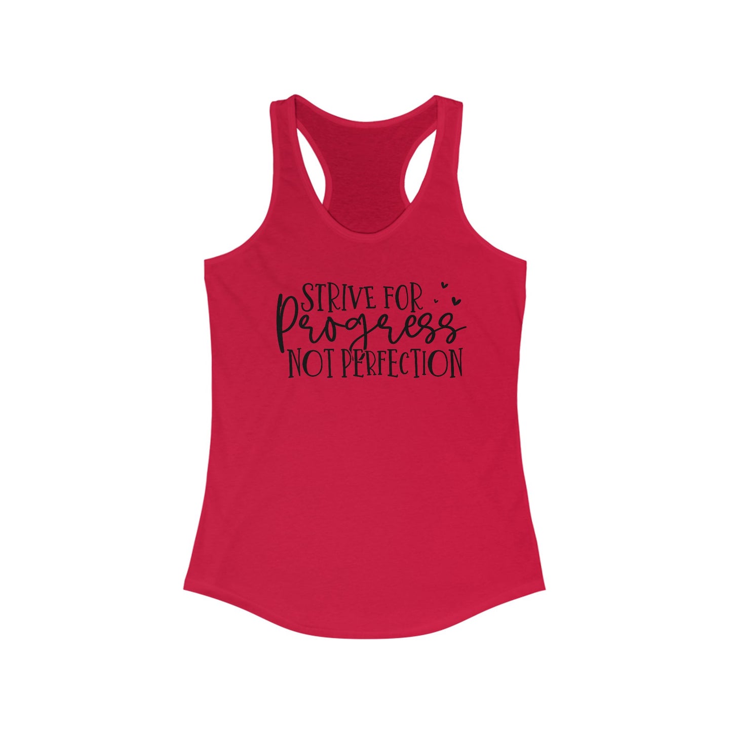 progress not perfection Ideal Racerback Tank