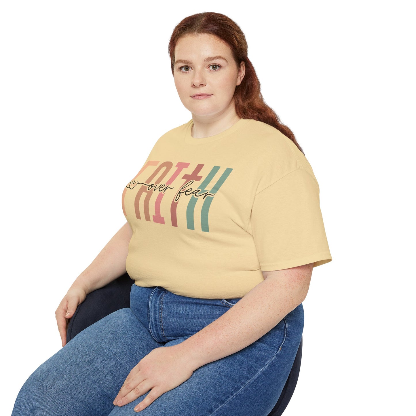 Faith Over Fear Ultra Cotton Tee, Inspirational Shirt, Everyday Wear, Gift for Believers, Faith-Based Apparel