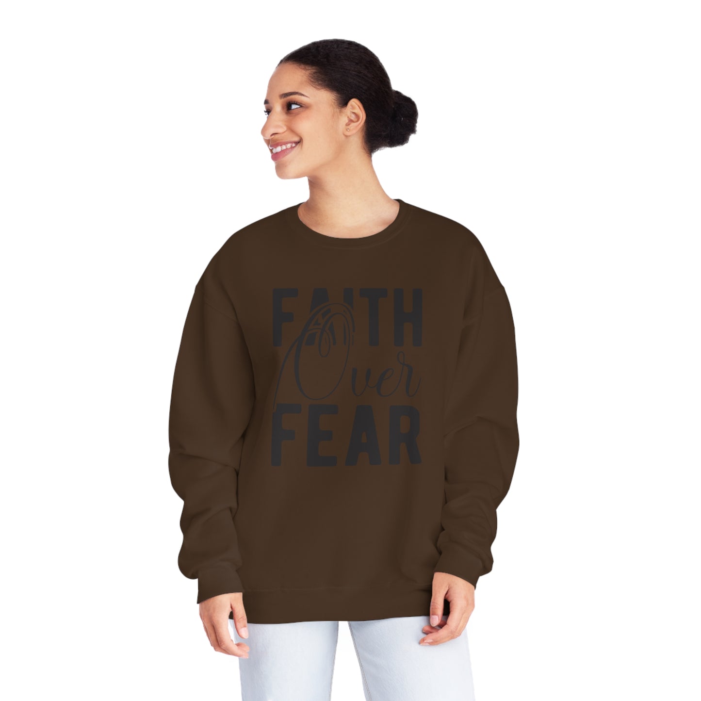 faith over fear NuBlend® Crewneck Sweatshirt