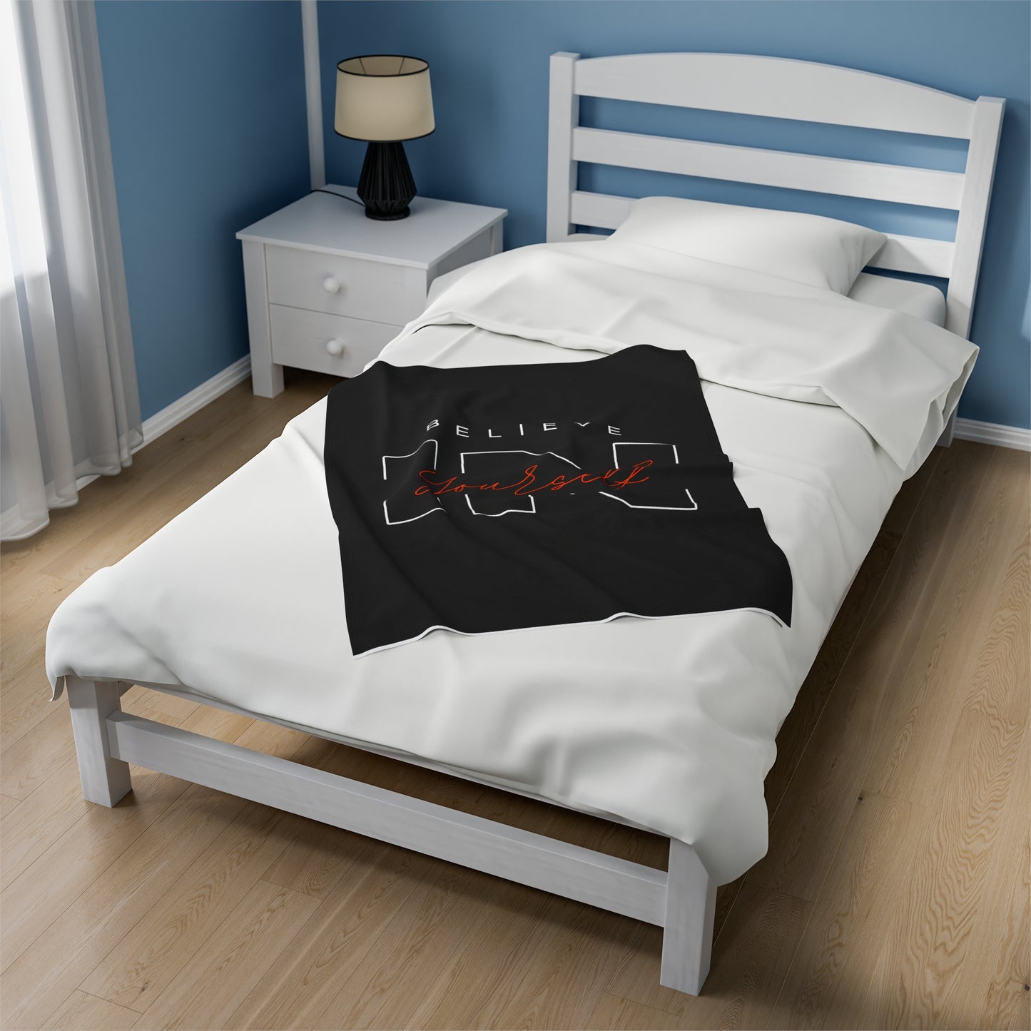 BELIEVE IN YOURSELF Velveteen Plush Blanket