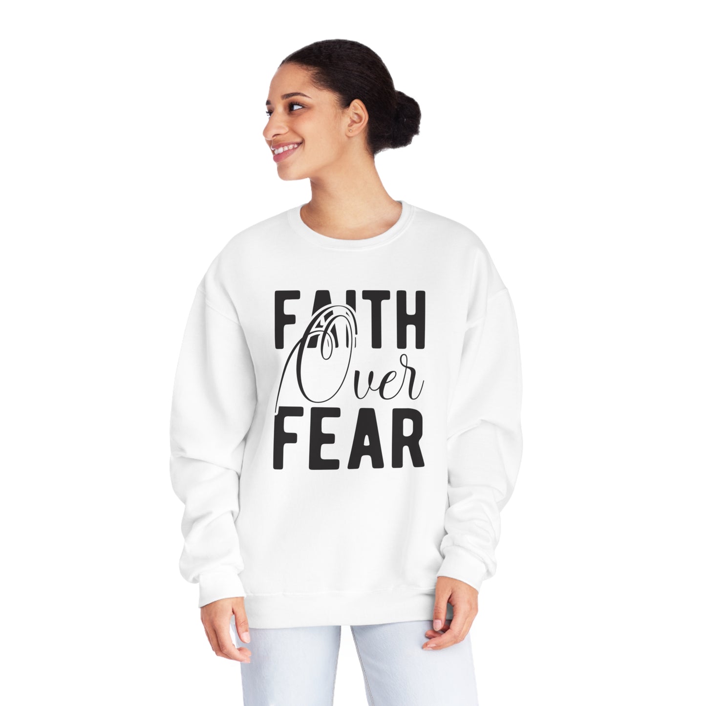 faith over fear NuBlend® Crewneck Sweatshirt