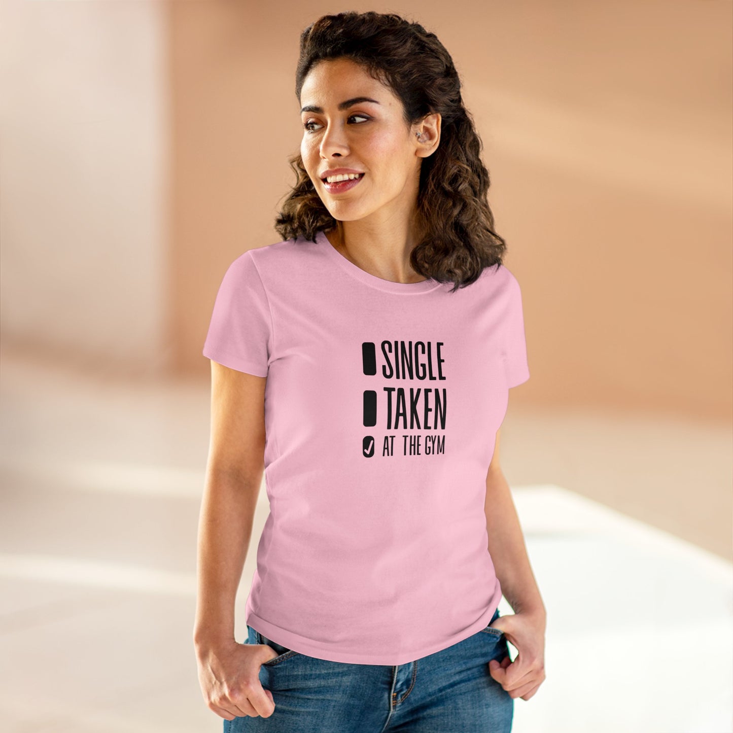 Women's at the gym Midweight Cotton Tee
