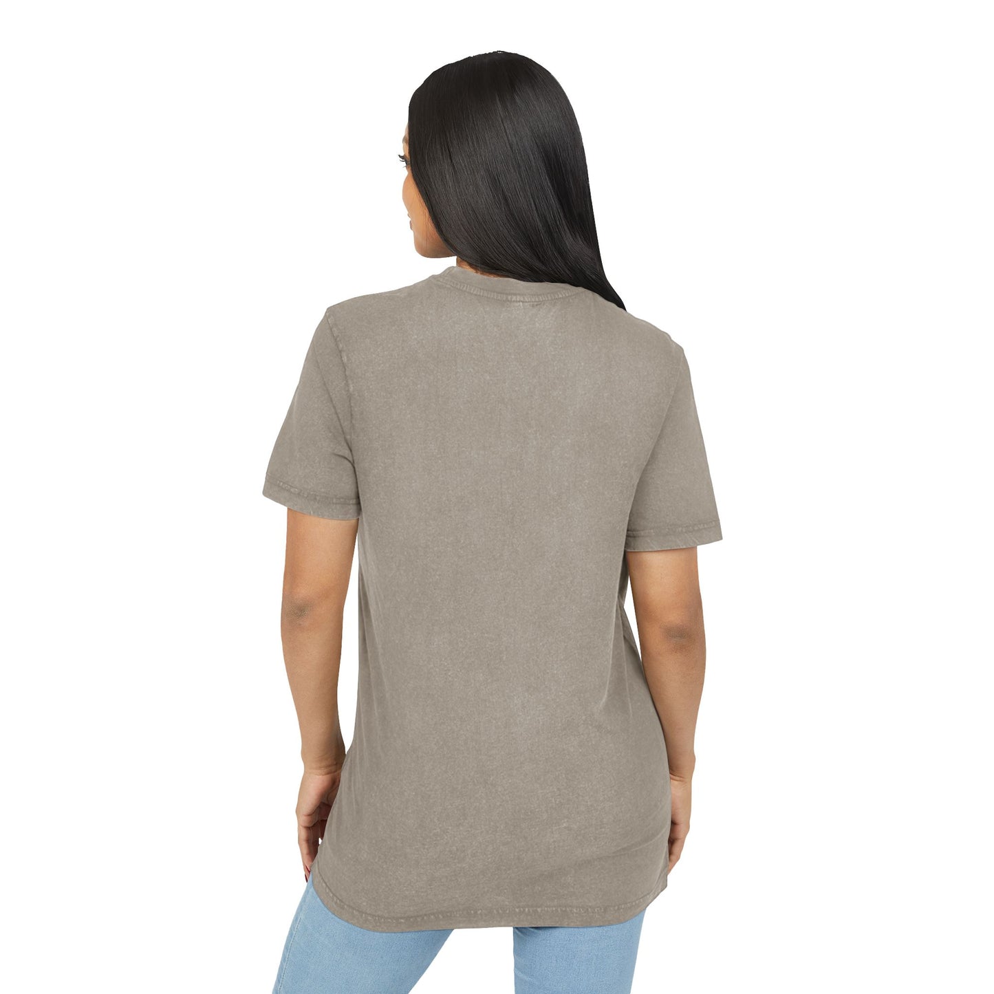 Acid Washed God Tee - Trendy Round Neck Shirt for Casual Style