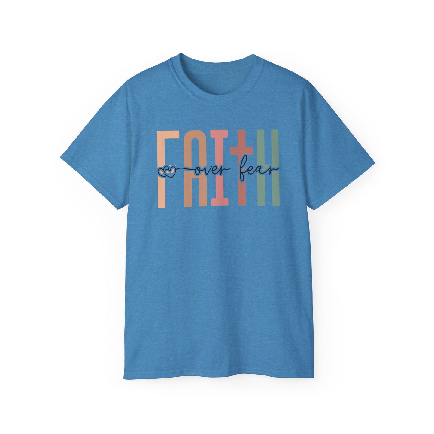 Faith Over Fear Ultra Cotton Tee, Inspirational Shirt, Everyday Wear, Gift for Believers, Faith-Based Apparel