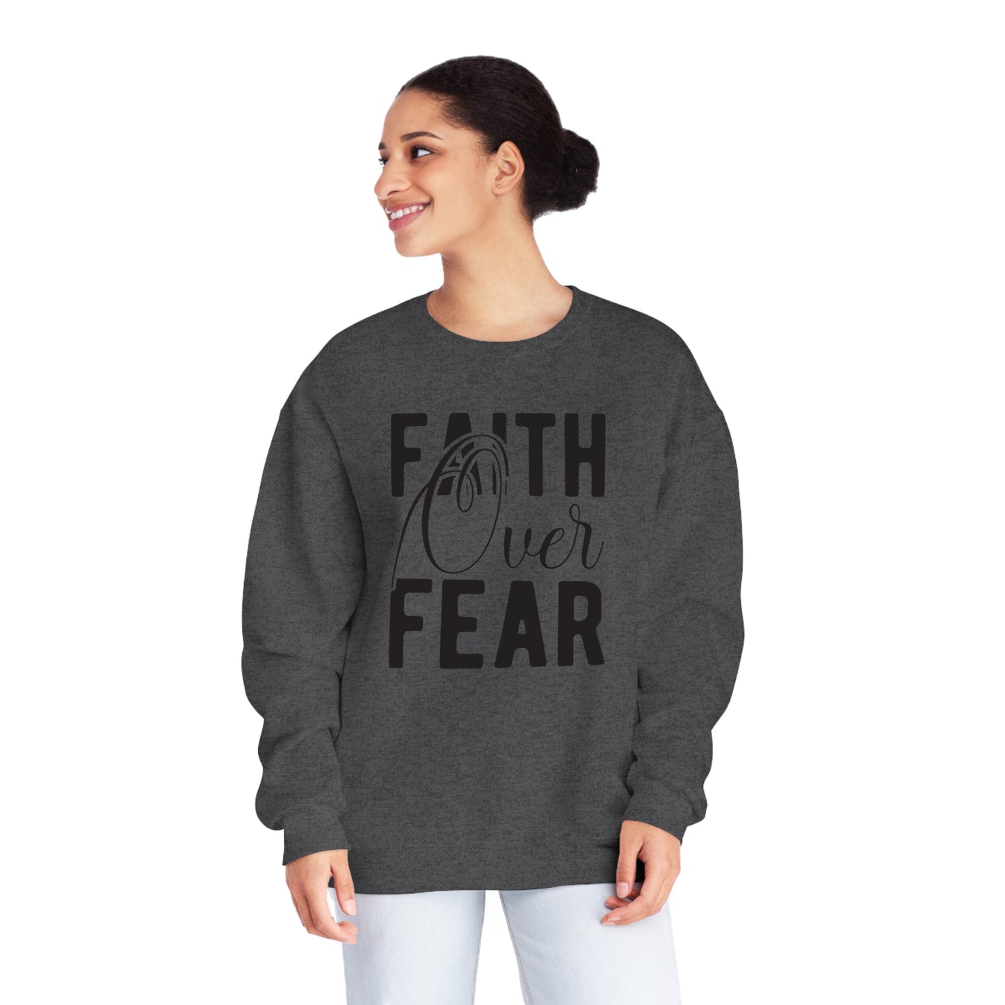 faith over fear NuBlend® Crewneck Sweatshirt
