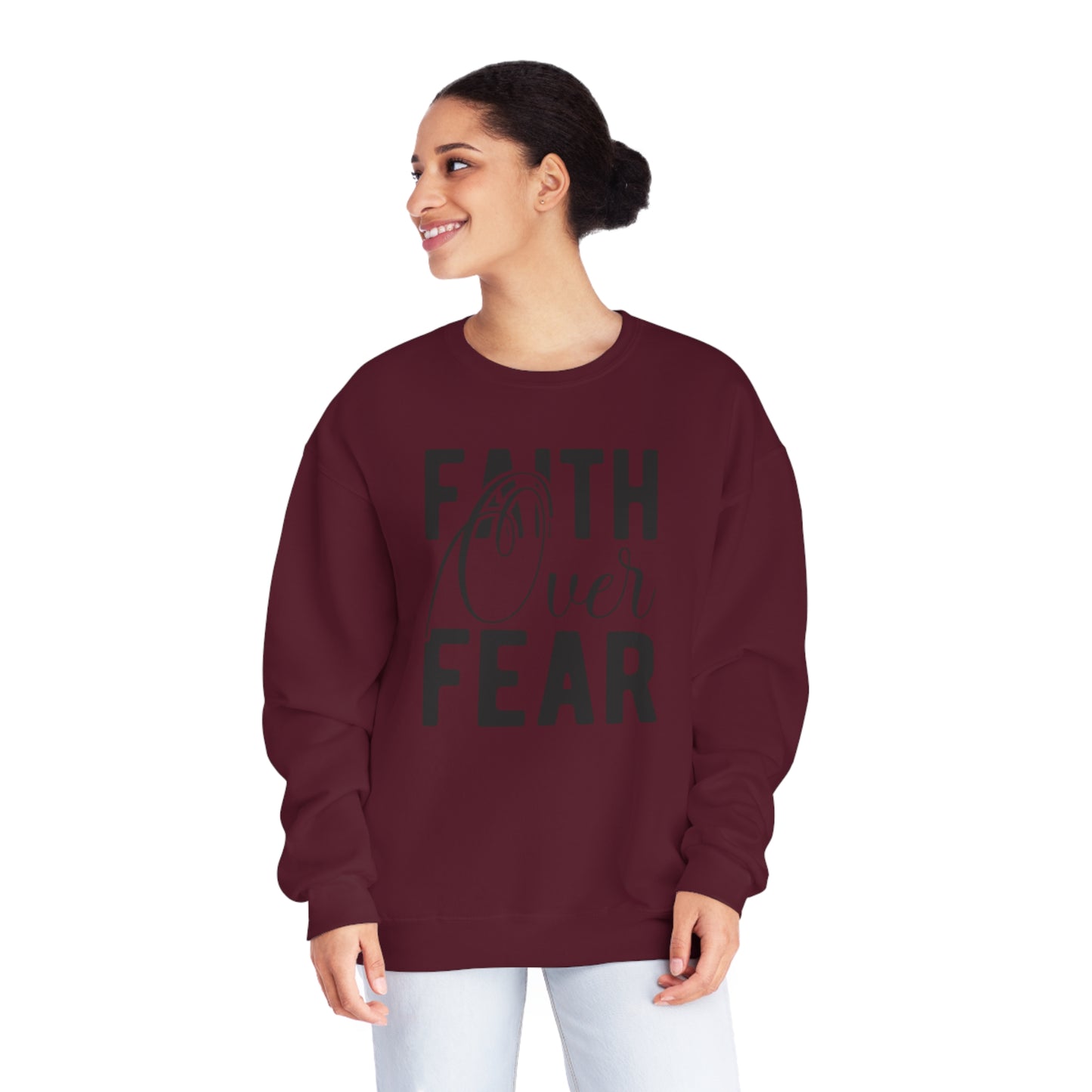 faith over fear NuBlend® Crewneck Sweatshirt