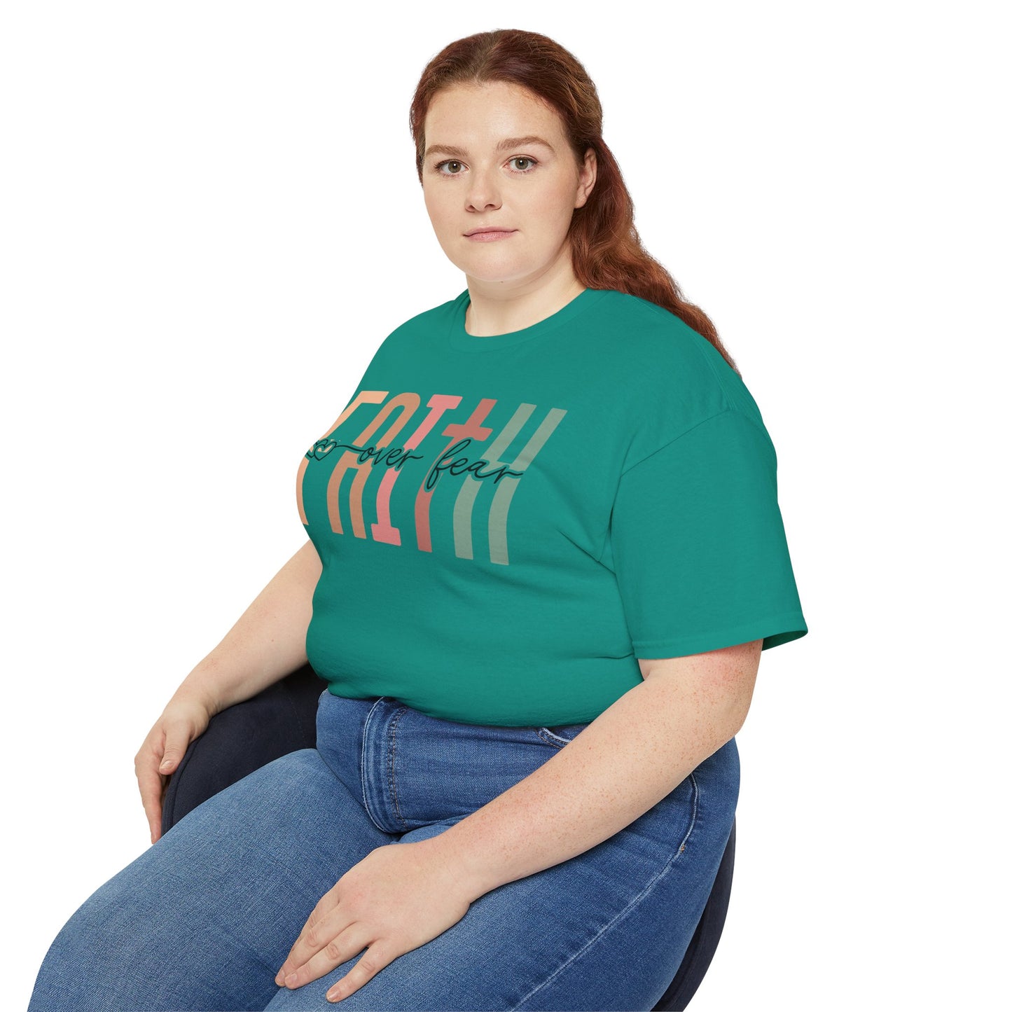 Faith Over Fear Ultra Cotton Tee, Inspirational Shirt, Everyday Wear, Gift for Believers, Faith-Based Apparel