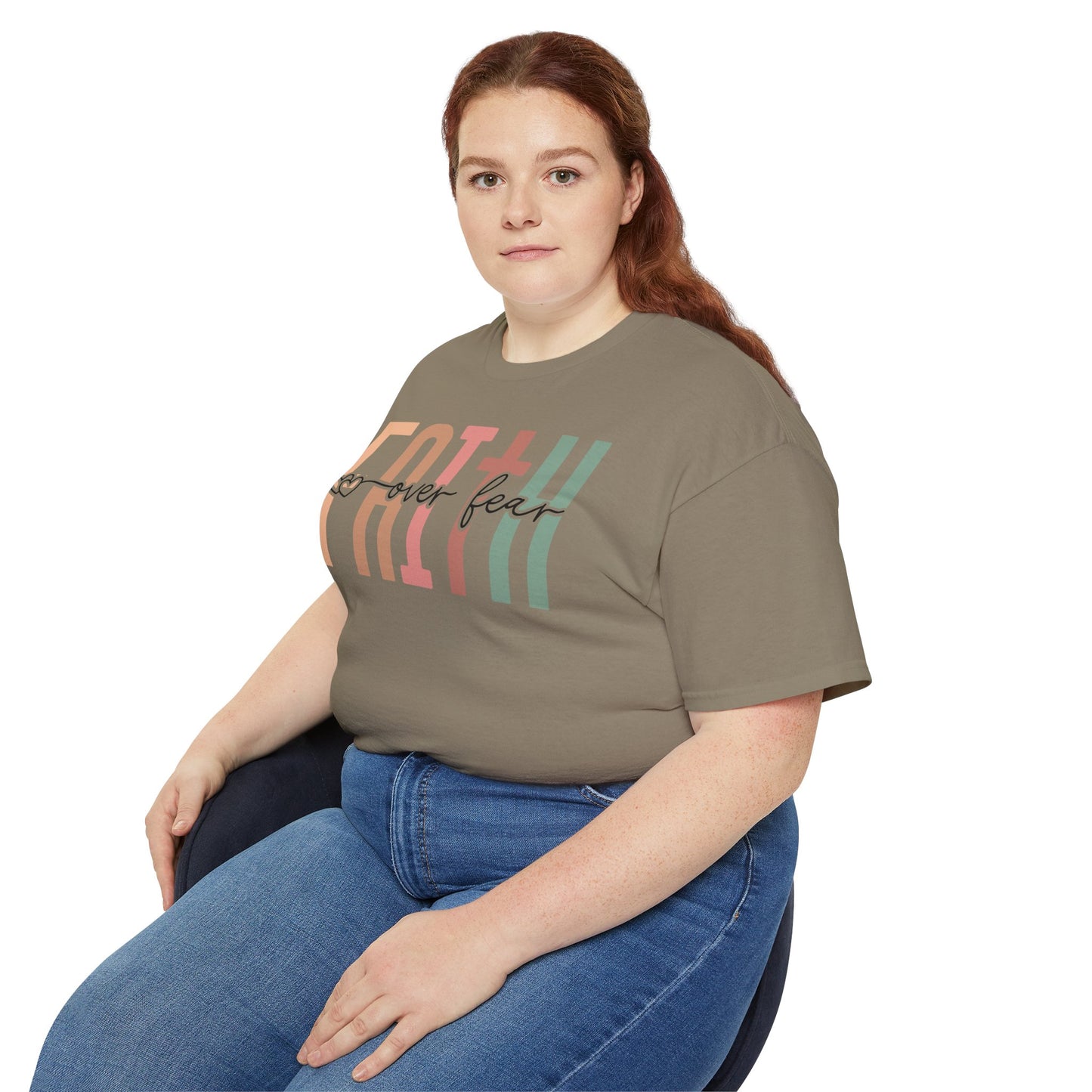 Faith Over Fear Ultra Cotton Tee, Inspirational Shirt, Everyday Wear, Gift for Believers, Faith-Based Apparel